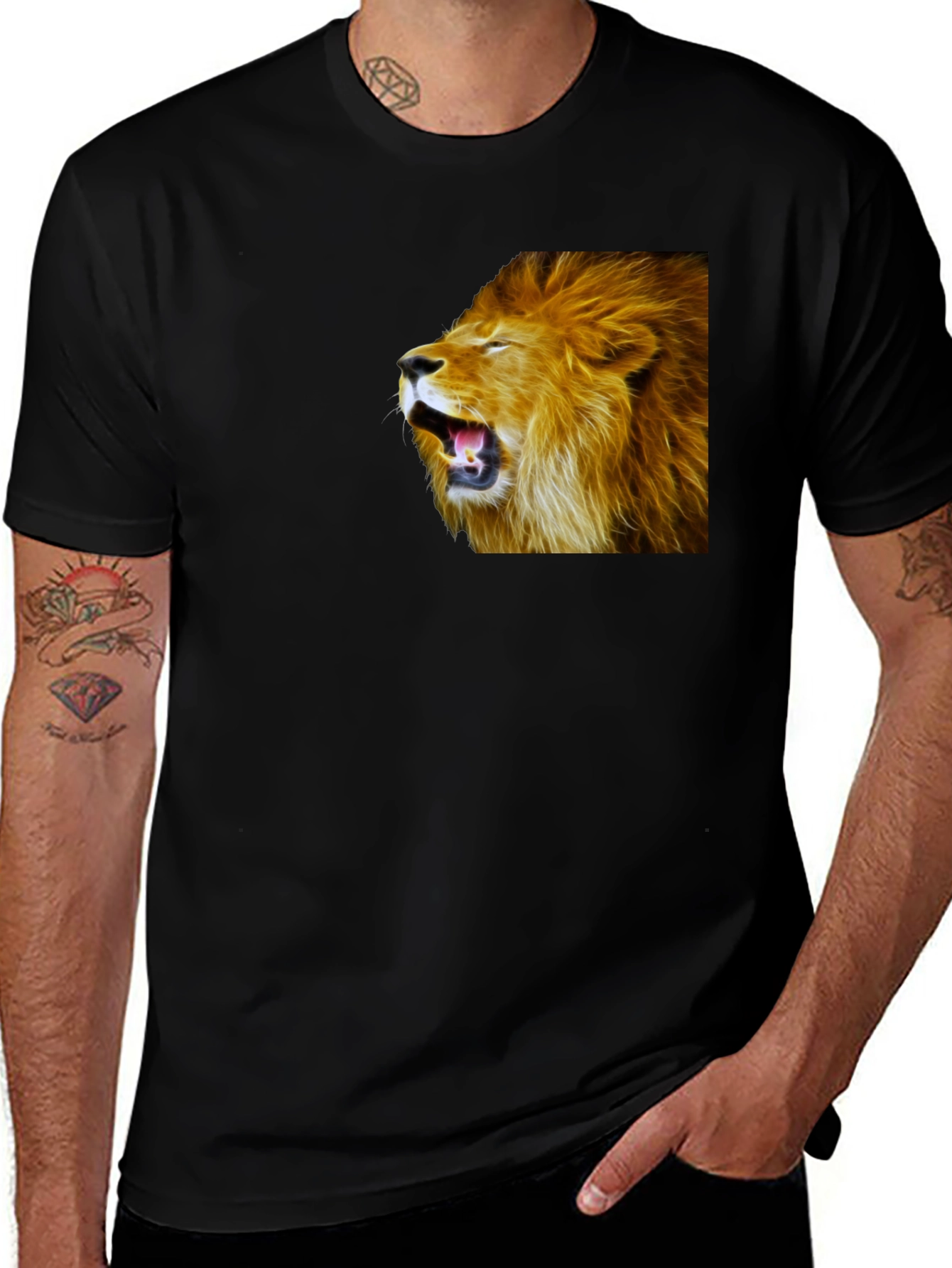 Roaring Lion Graphic Black T-Shirt