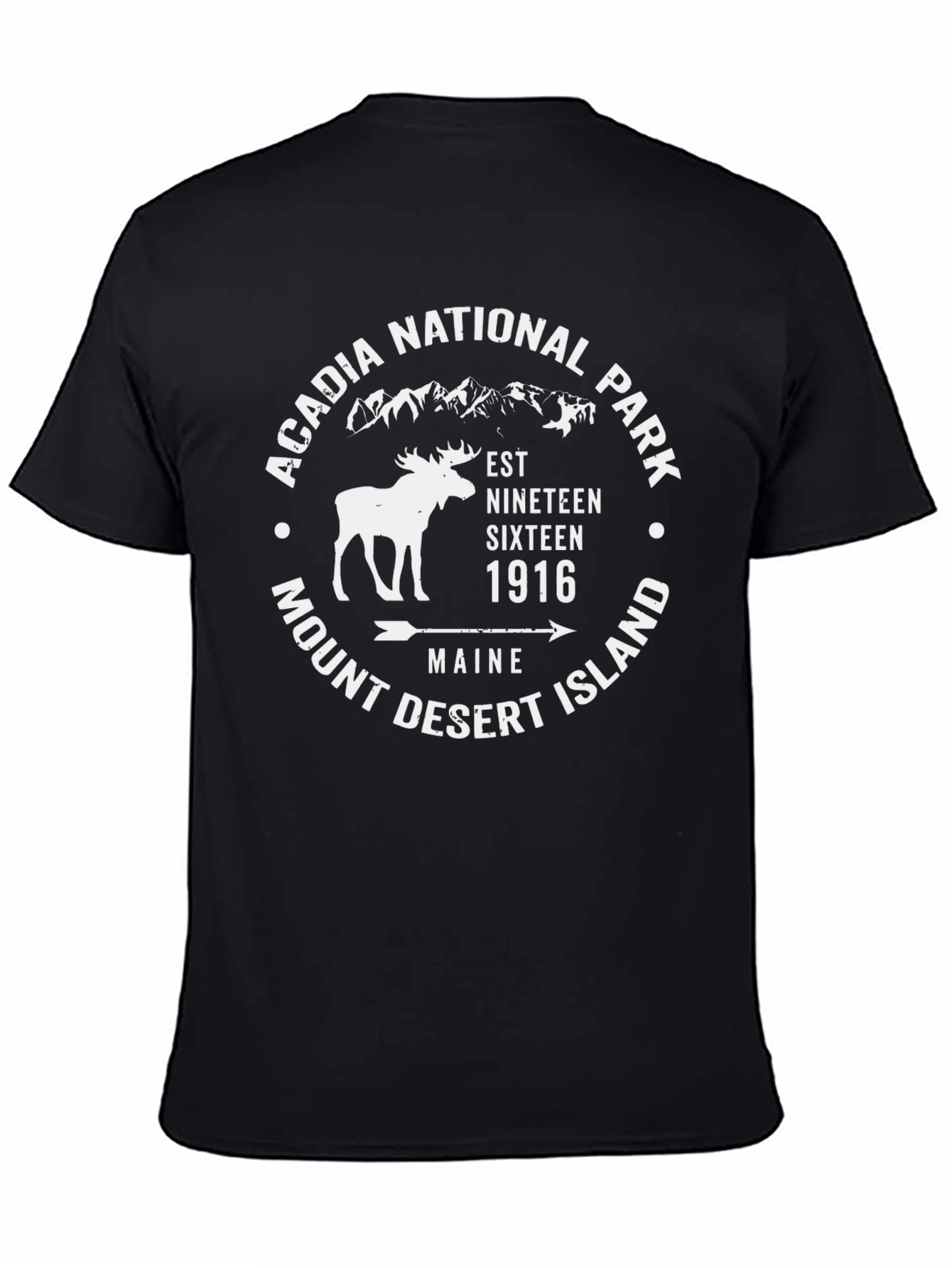 Acadia National Park Black T-Shirt