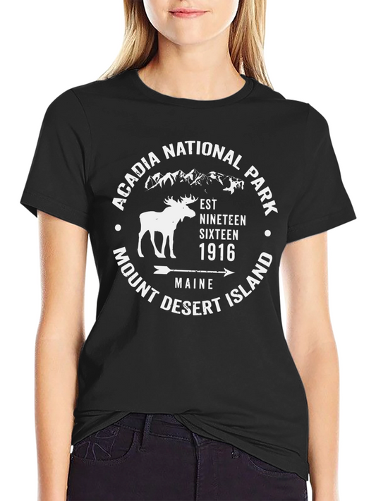 Acadia National Park Black T-Shirt
