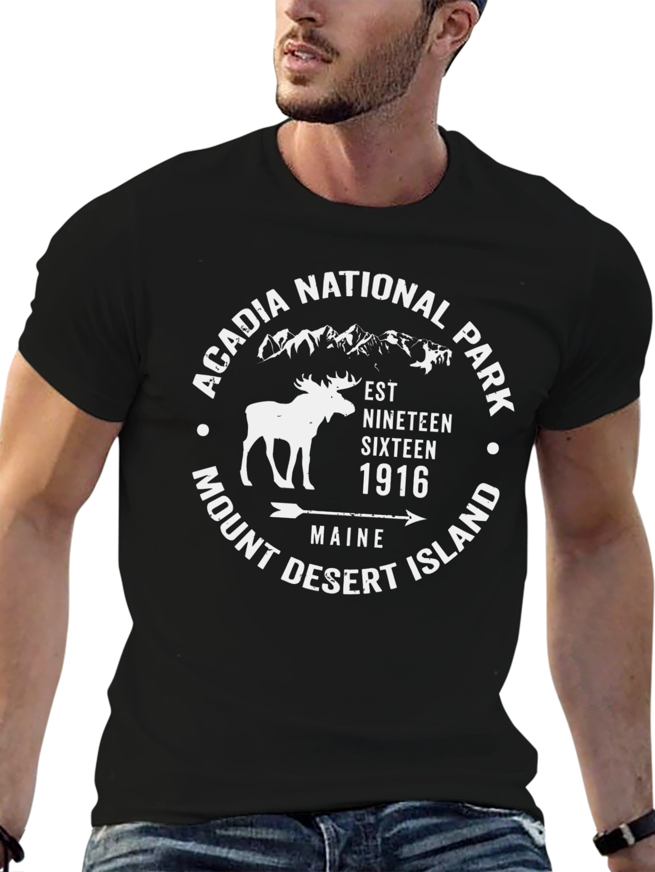 Acadia National Park Black T-Shirt