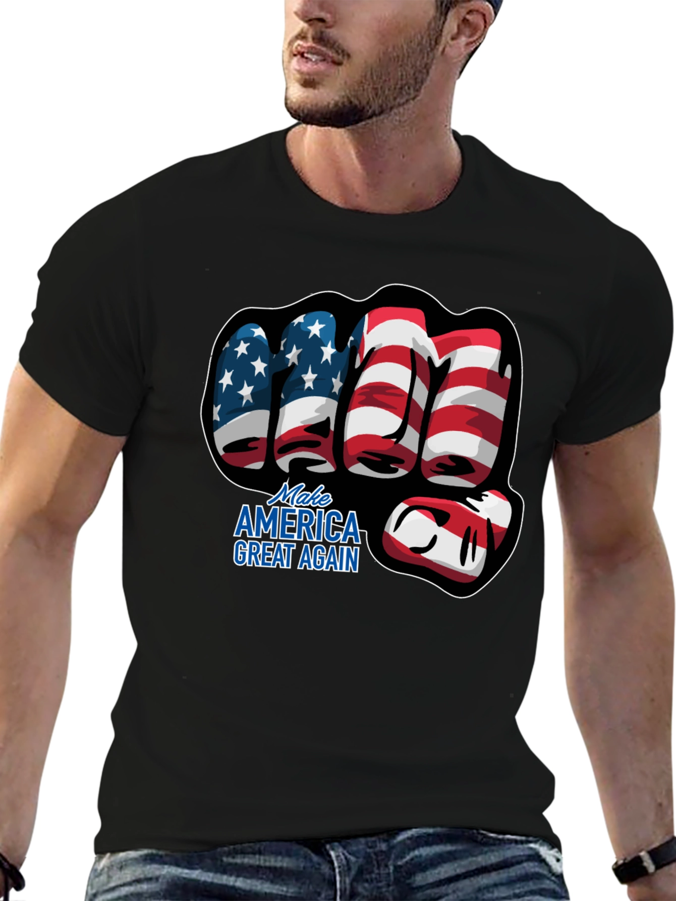 MAGA American Flag Fist T-Shirt