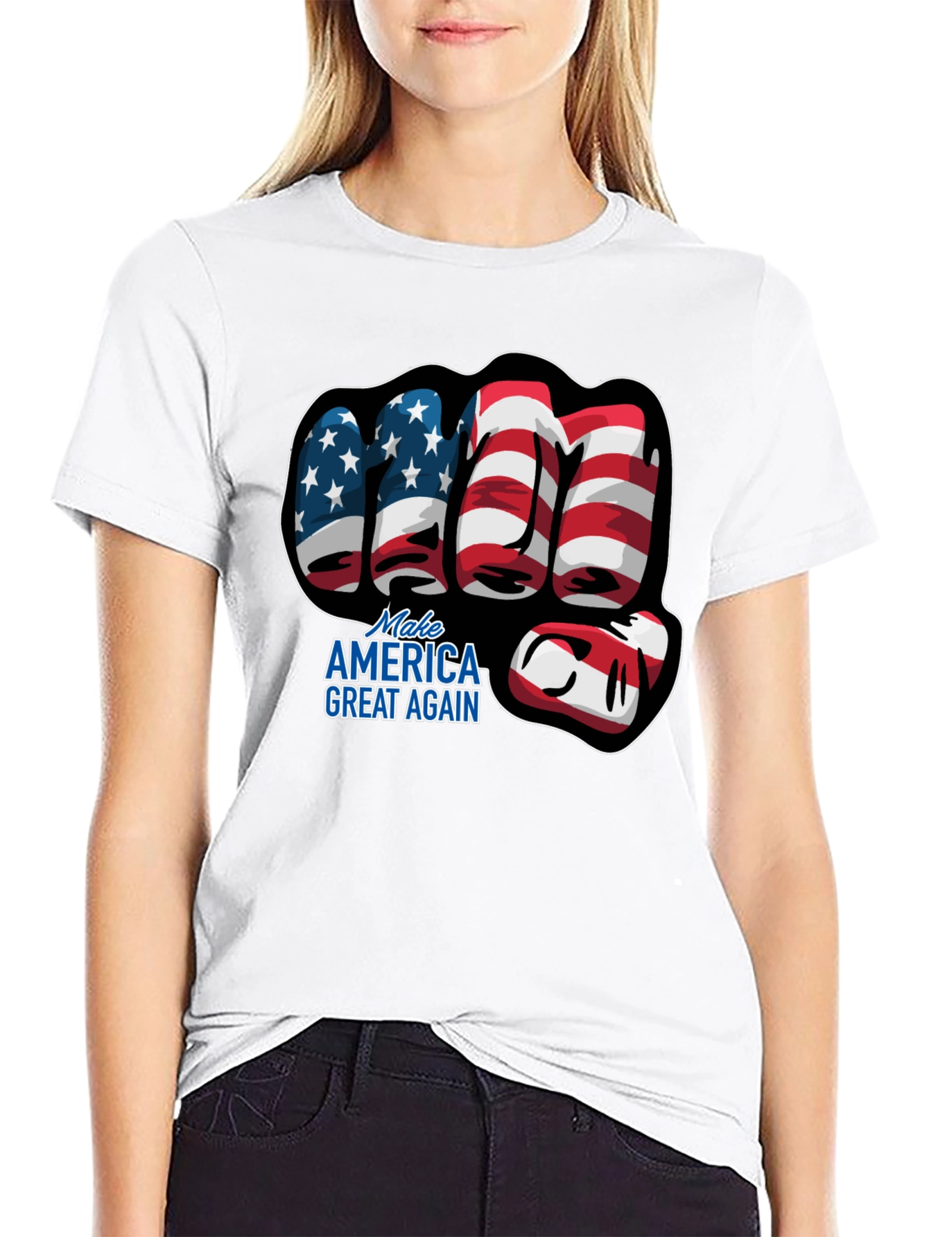 MAGA American Flag Fist T-Shirt