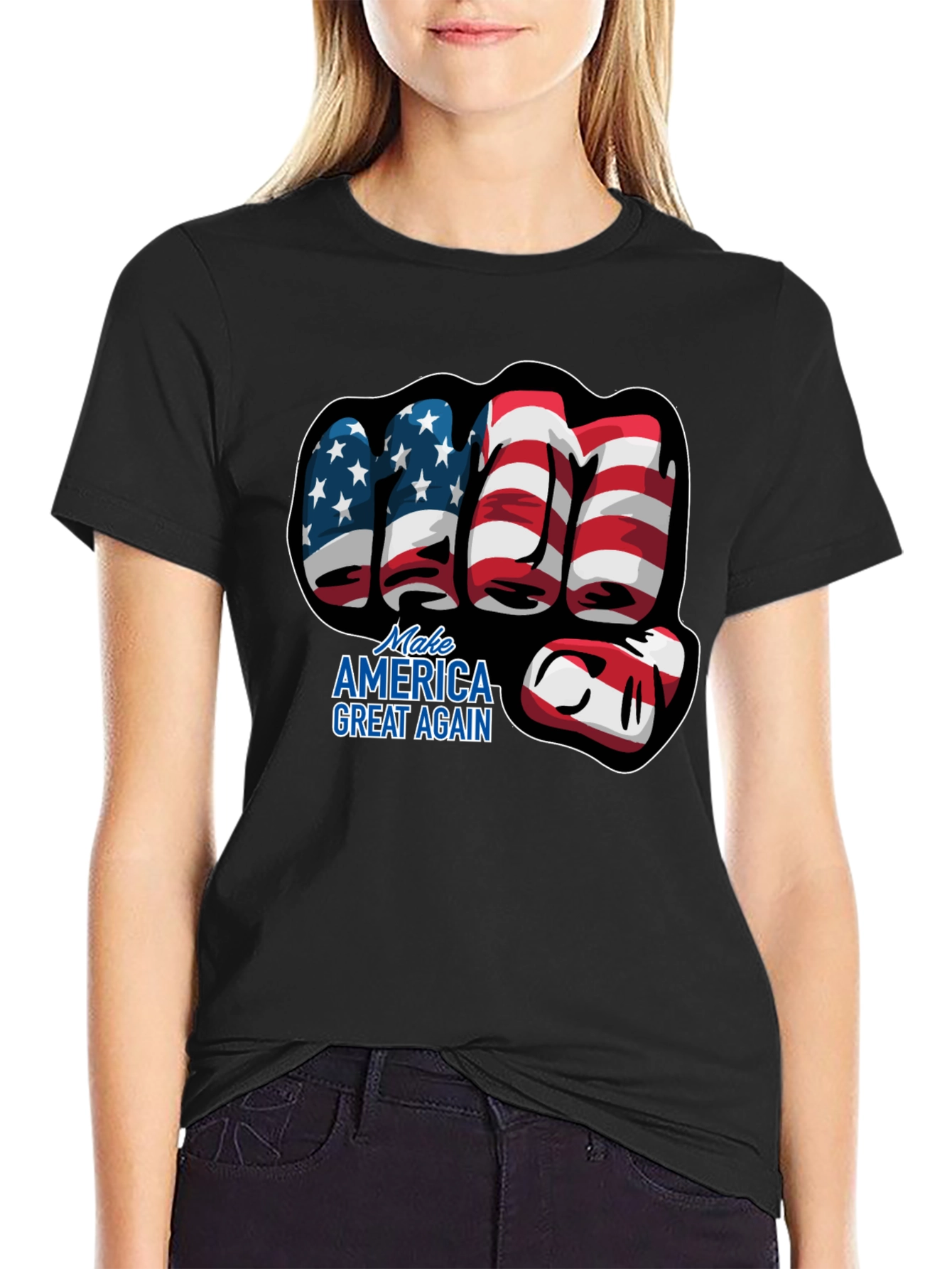 MAGA American Flag Fist T-Shirt