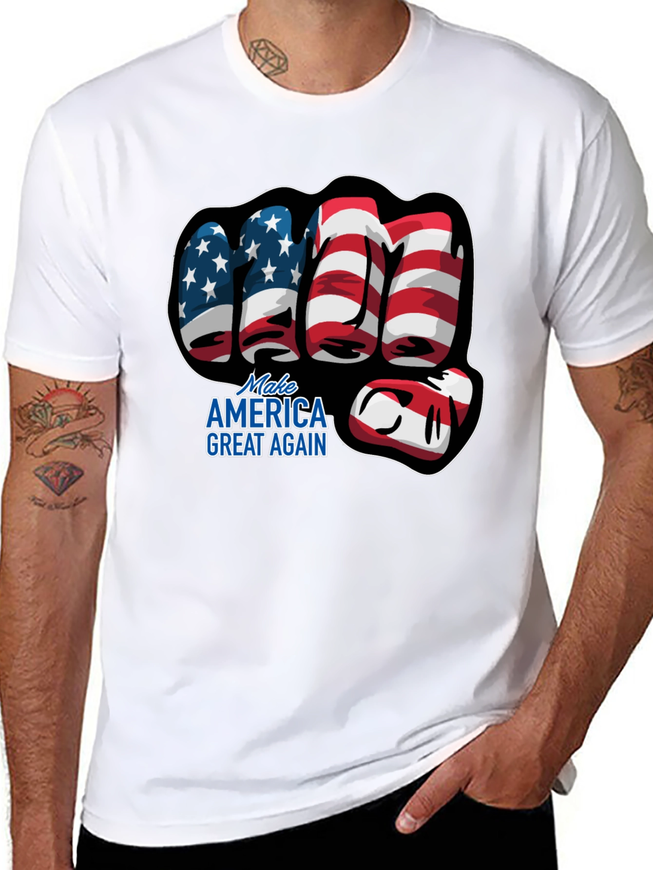 MAGA American Flag Fist T-Shirt