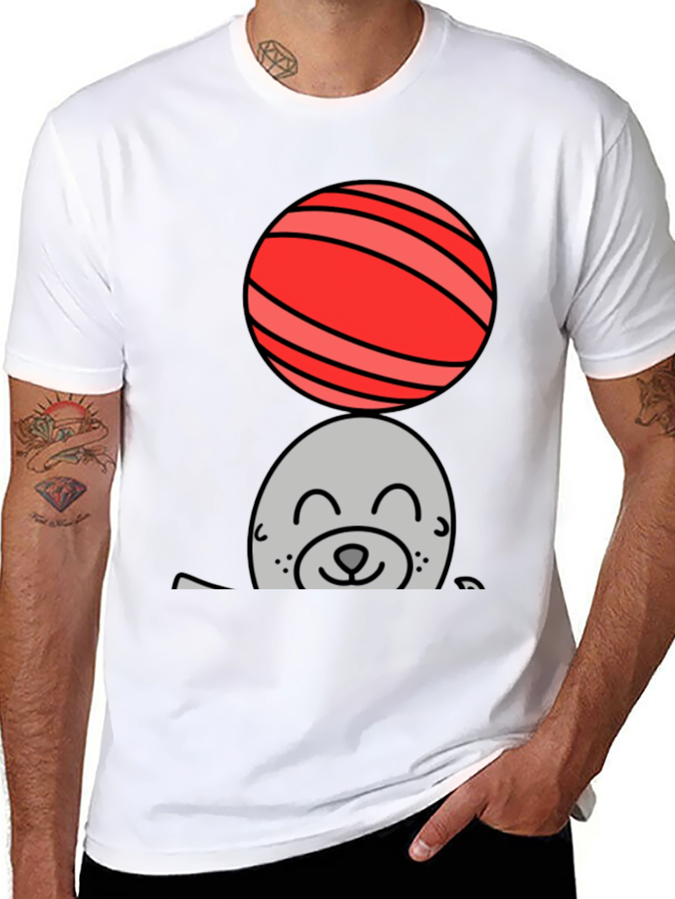 Seal Balancing Ball Graphic Tee