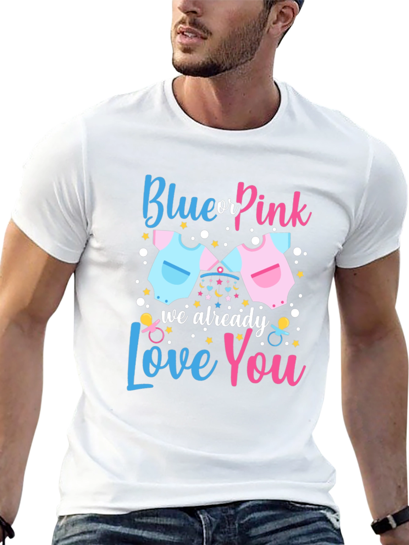 Blue or Pink Gender Reveal T-Shirt