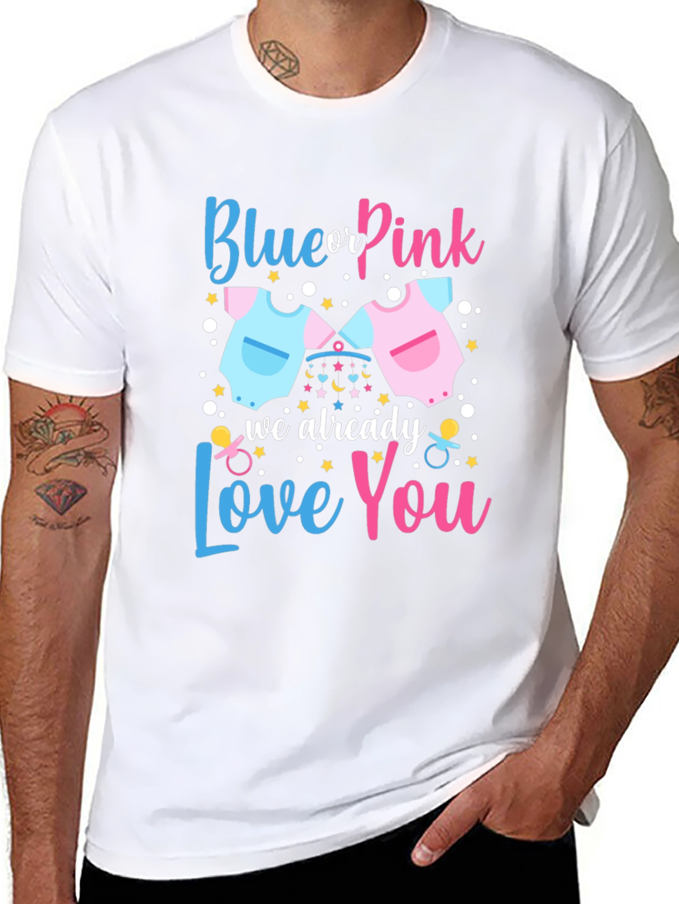 Blue or Pink Gender Reveal T-Shirt