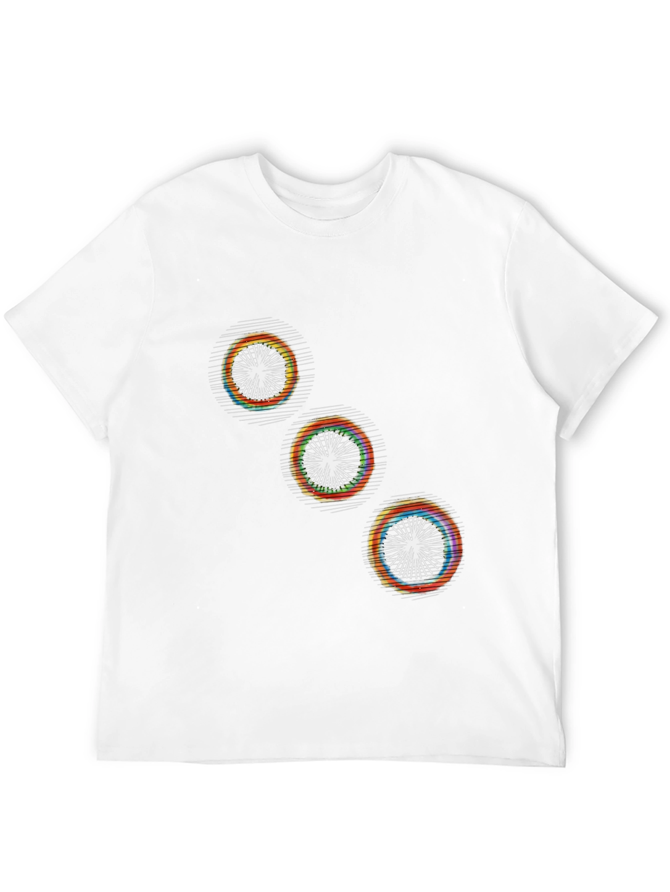 Modern Geometric Graphic Print Black T-Shirt