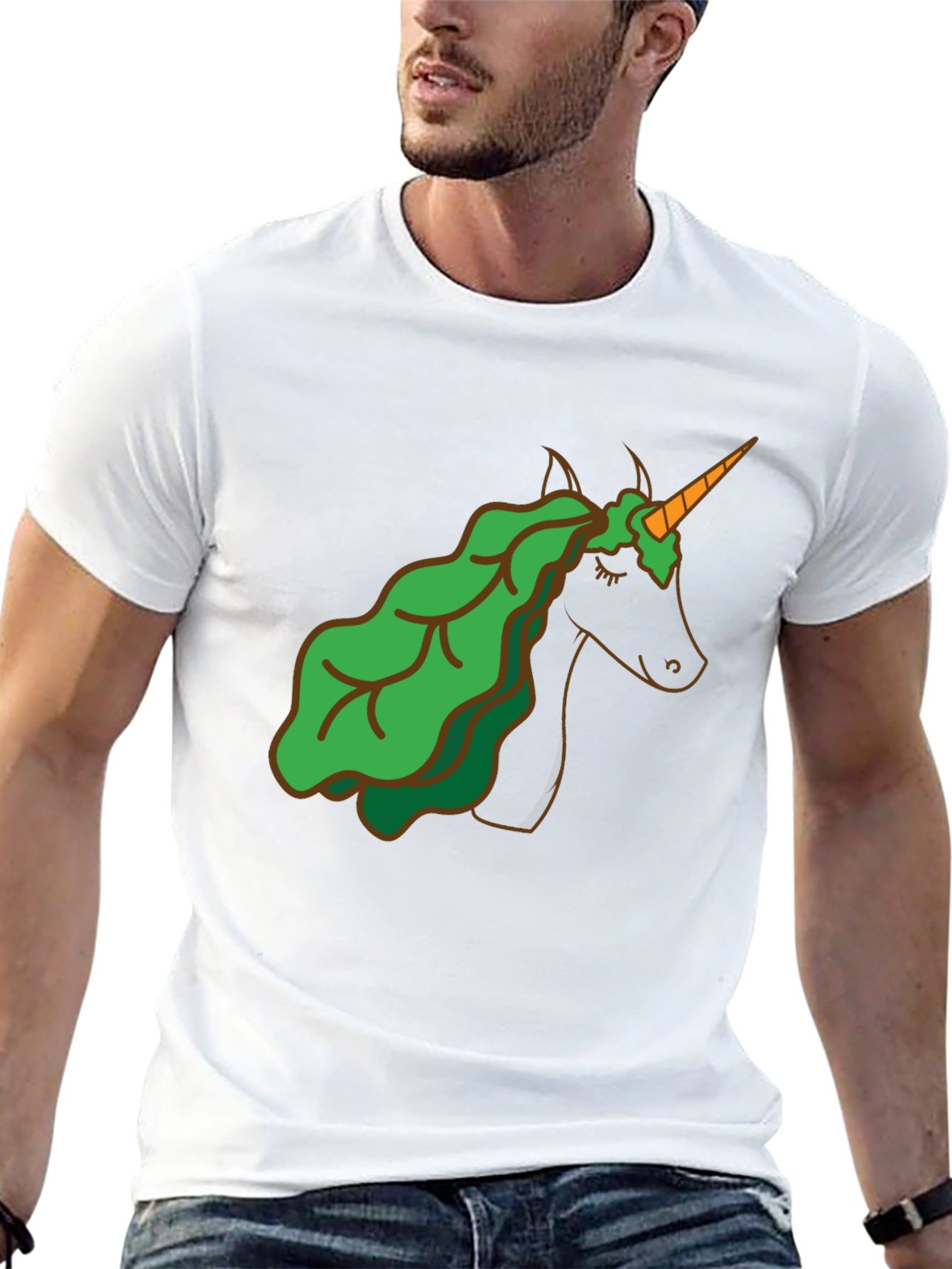 Unicorn Lettuce Hair T-Shirt - Black