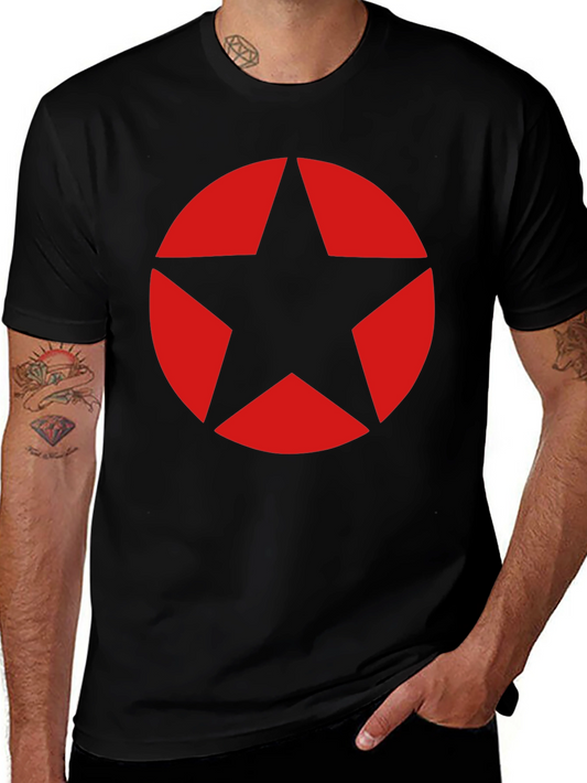 Red Star Graphic Black T-Shirt