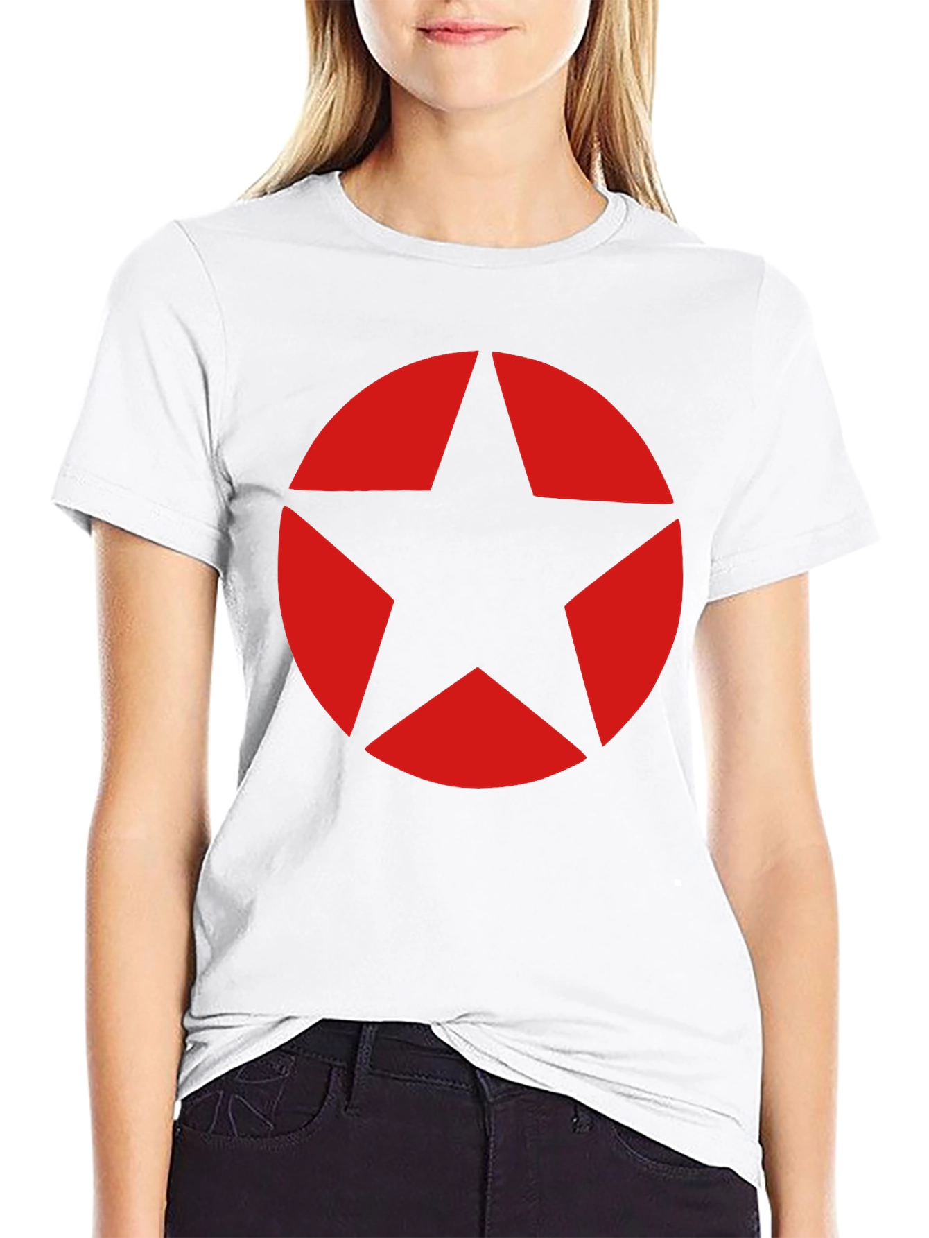 Red Star Graphic Black T-Shirt