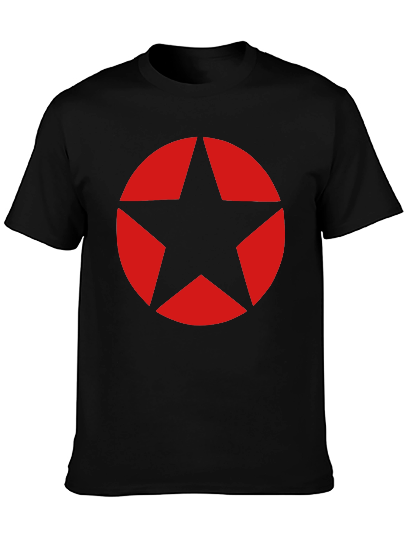 Red Star Graphic Black T-Shirt