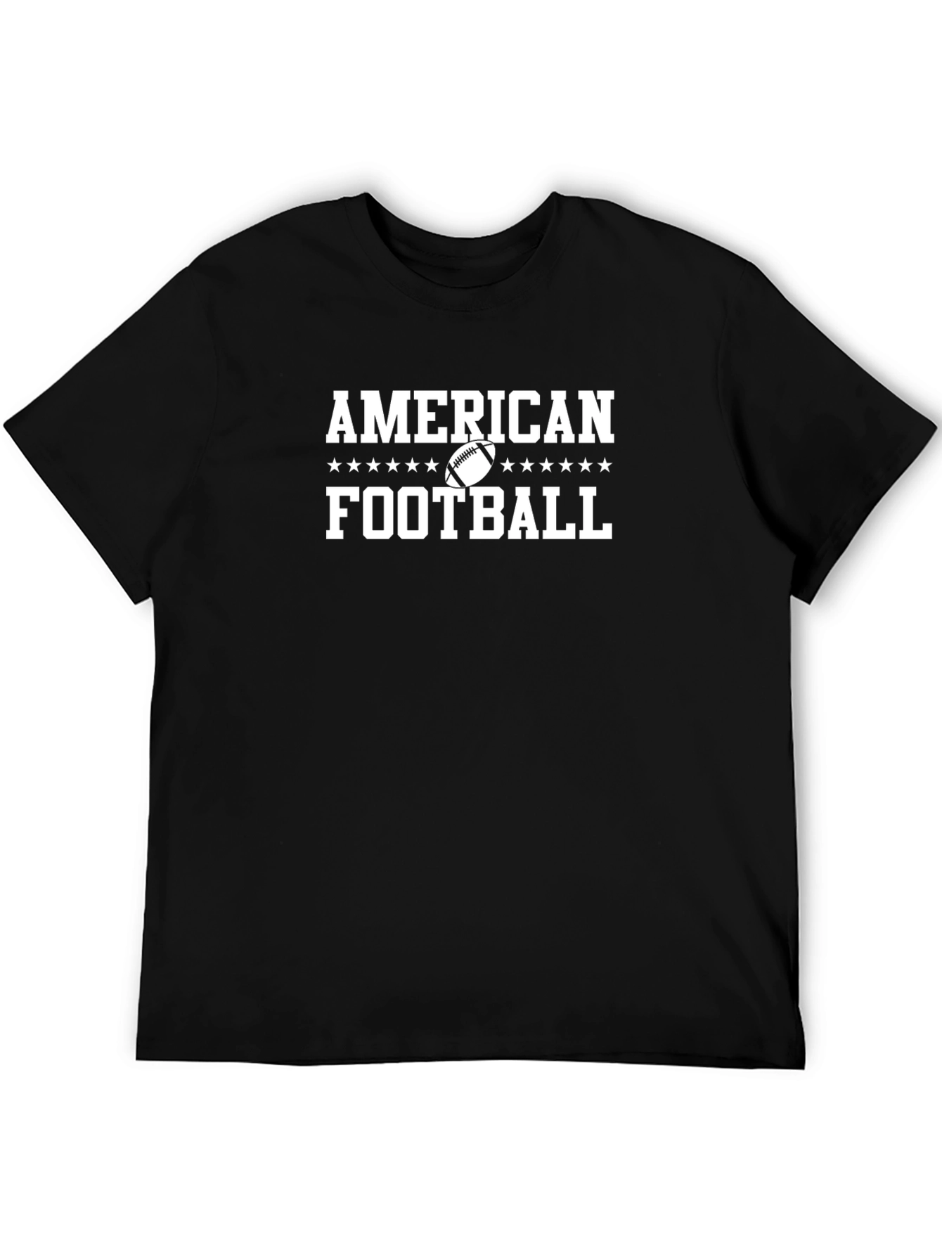 American Football Graphic T-Shirt - Black