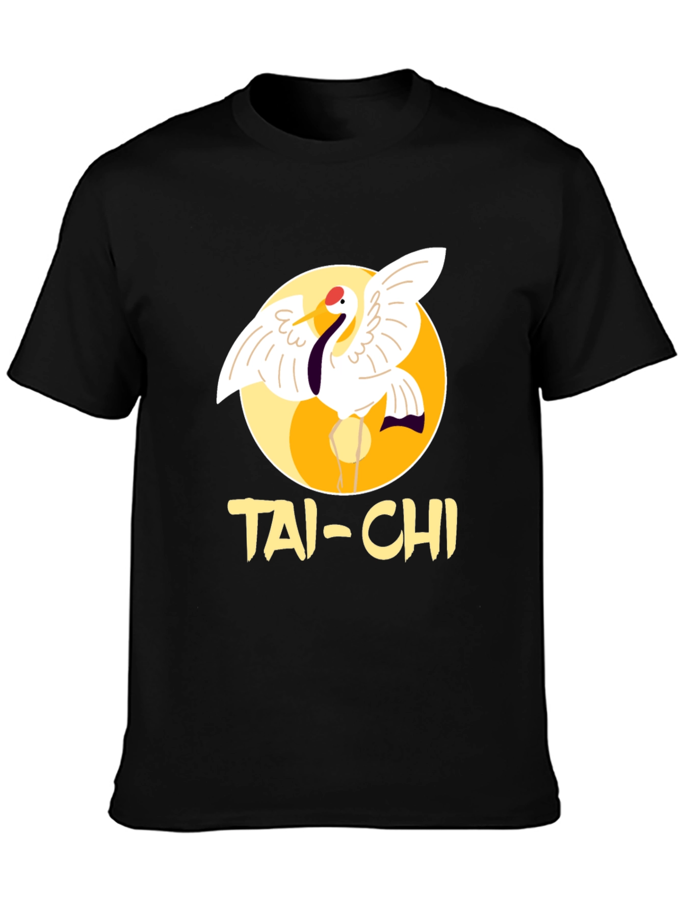 Tai-Chi Crane Graphic T-Shirt - Martial Arts