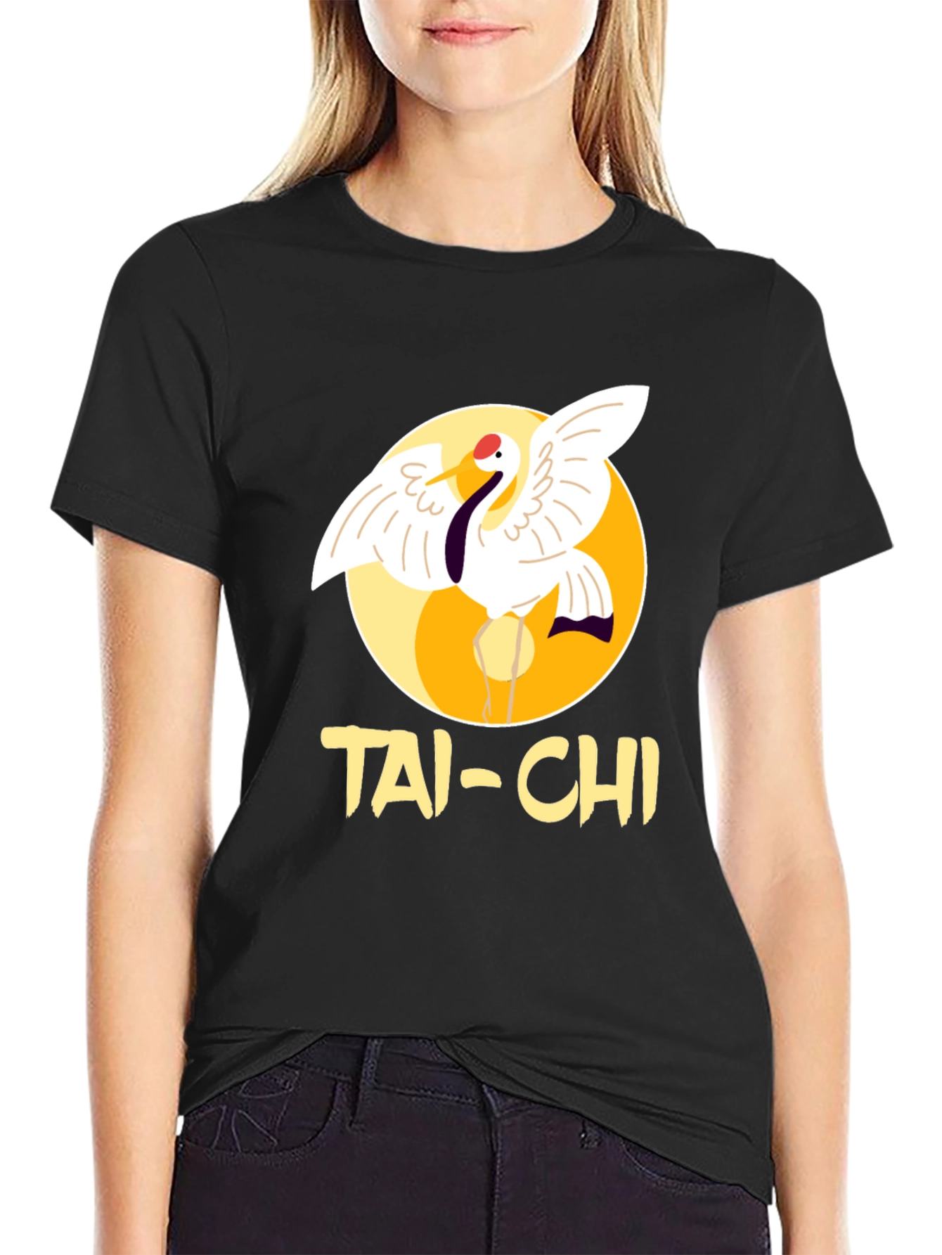Tai-Chi Crane Graphic T-Shirt - Martial Arts