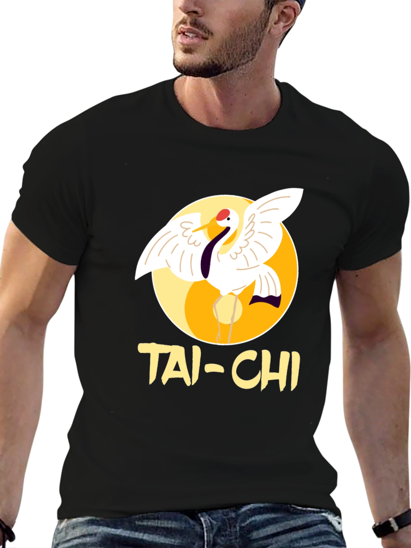 Tai-Chi Crane Graphic T-Shirt - Martial Arts
