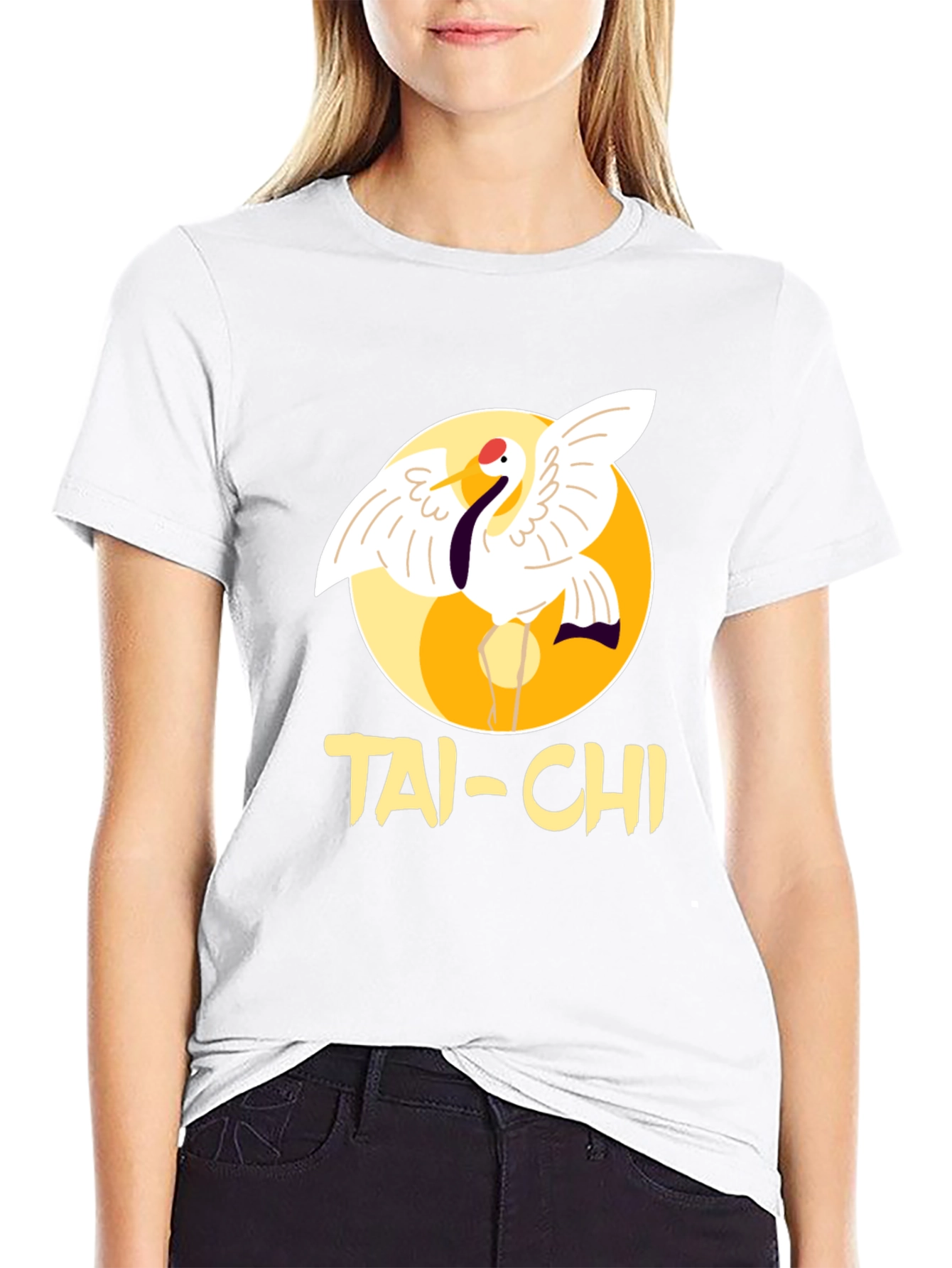 Tai-Chi Crane Graphic T-Shirt - Martial Arts
