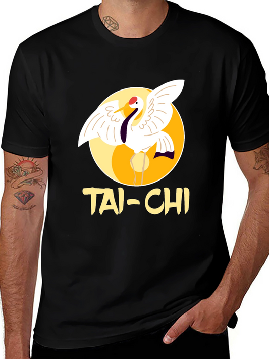 Tai-Chi Crane Graphic T-Shirt - Martial Arts
