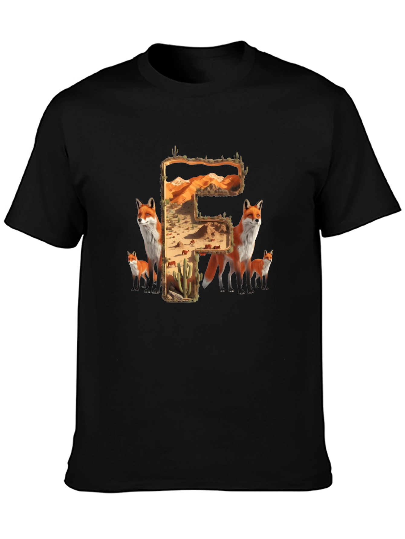 Fox Desert Letter F T-Shirt