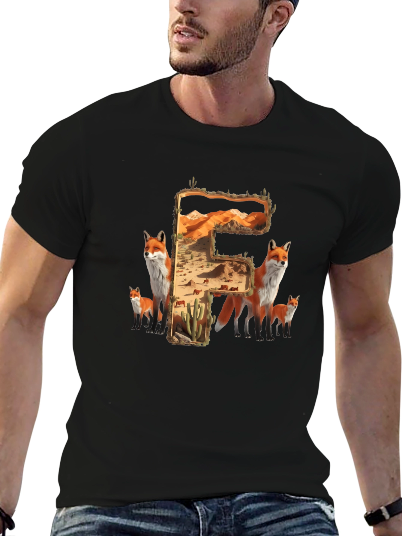 Fox Desert Letter F T-Shirt