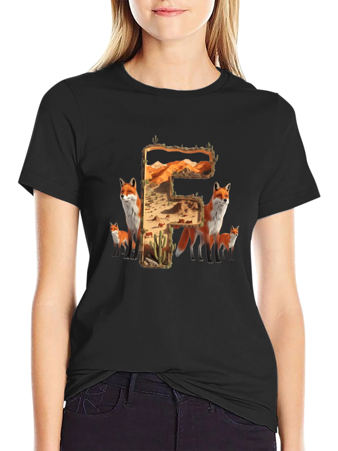 Fox Desert Letter F T-Shirt