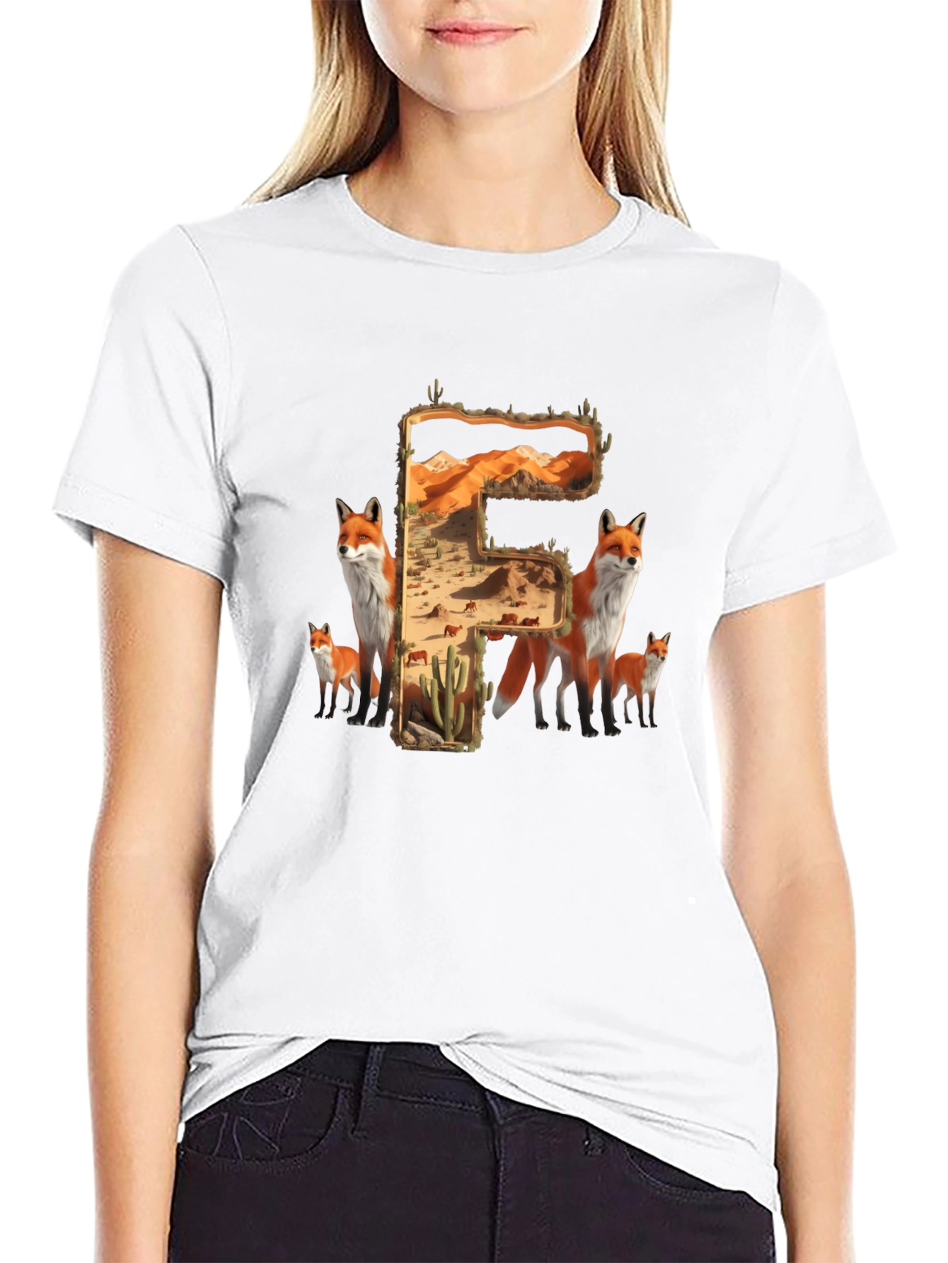 Fox Desert Letter F T-Shirt