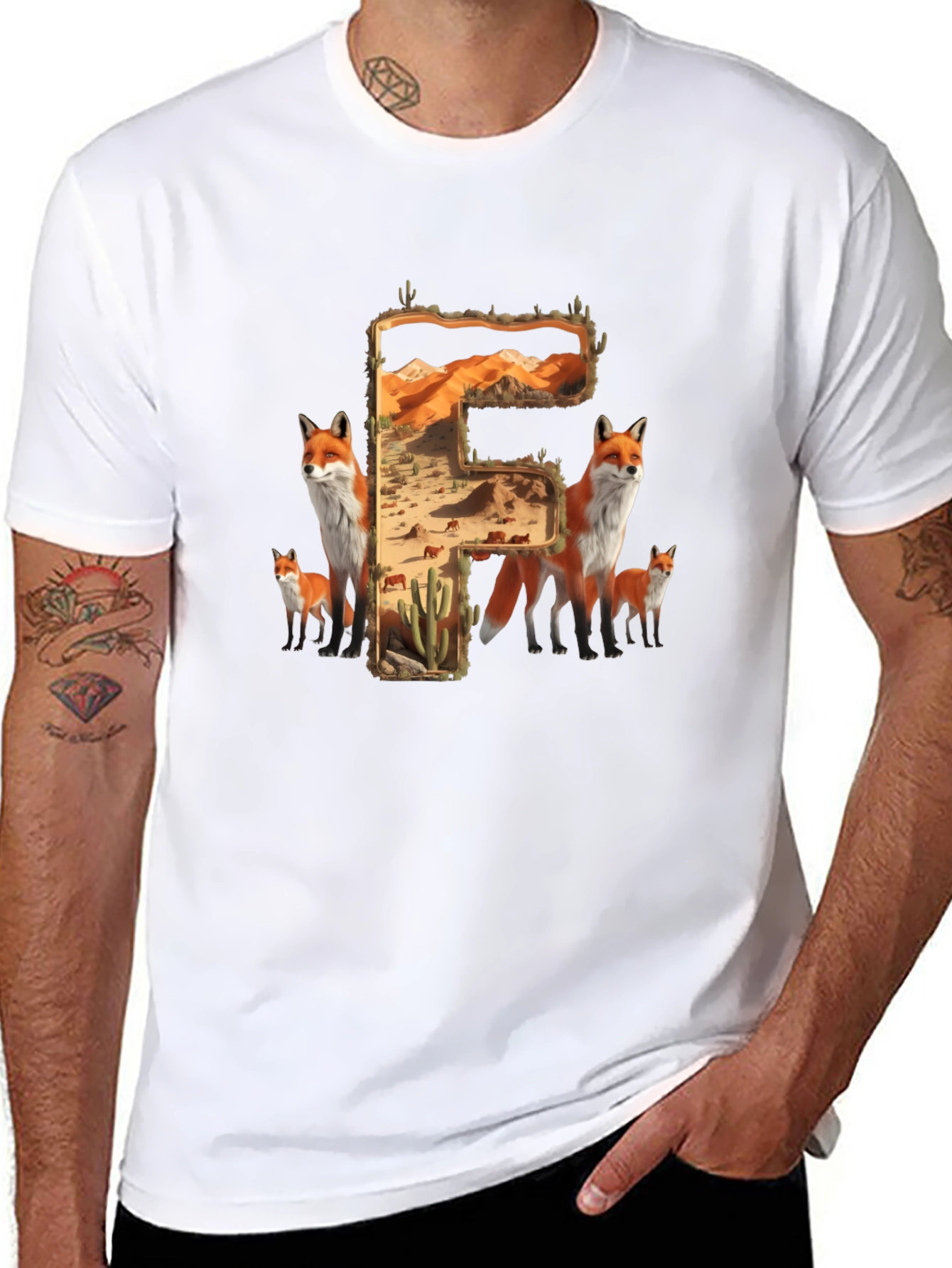 Fox Desert Letter F T-Shirt