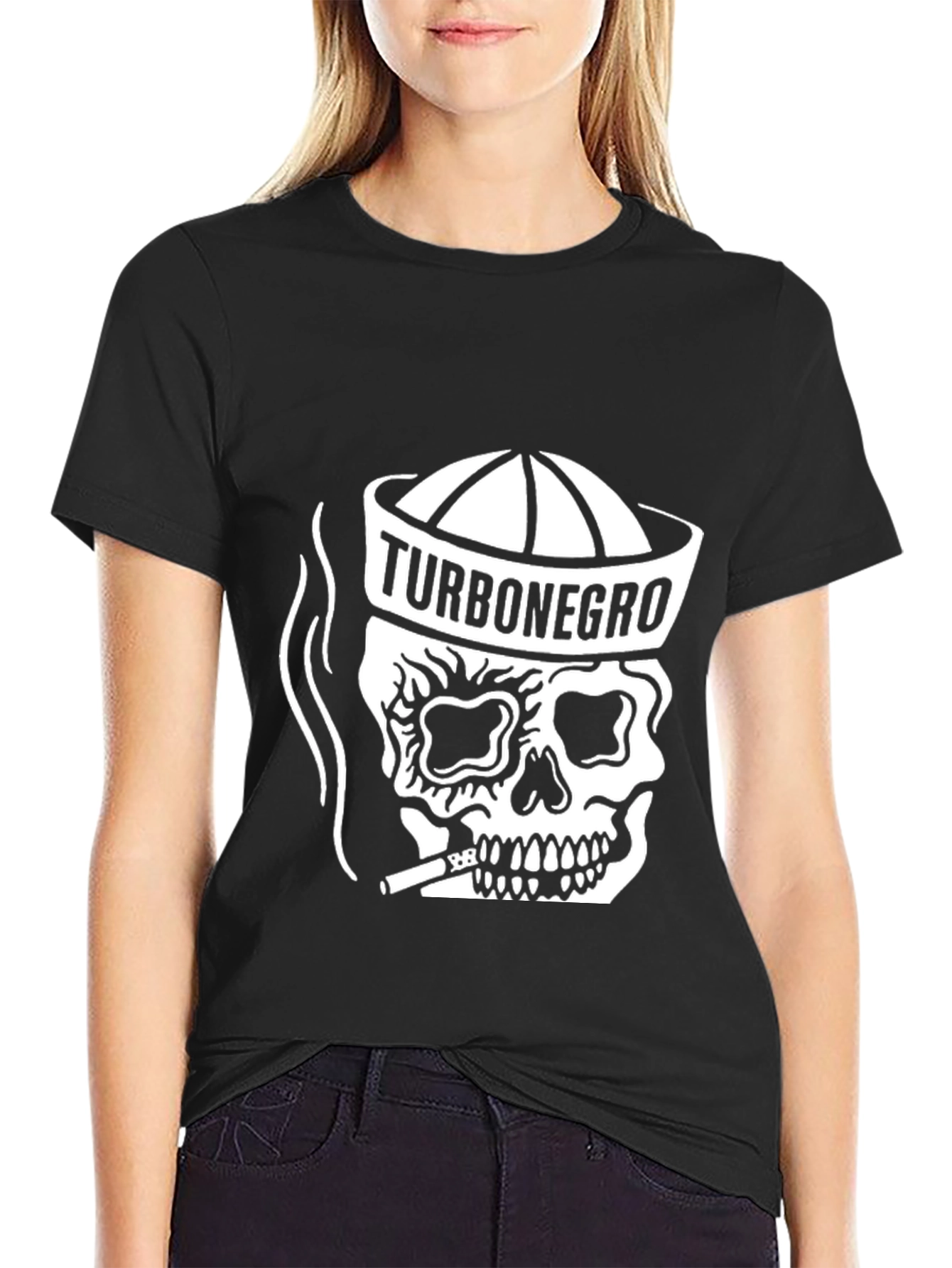 TurboNegro Skull Graphic Black T-Shirt