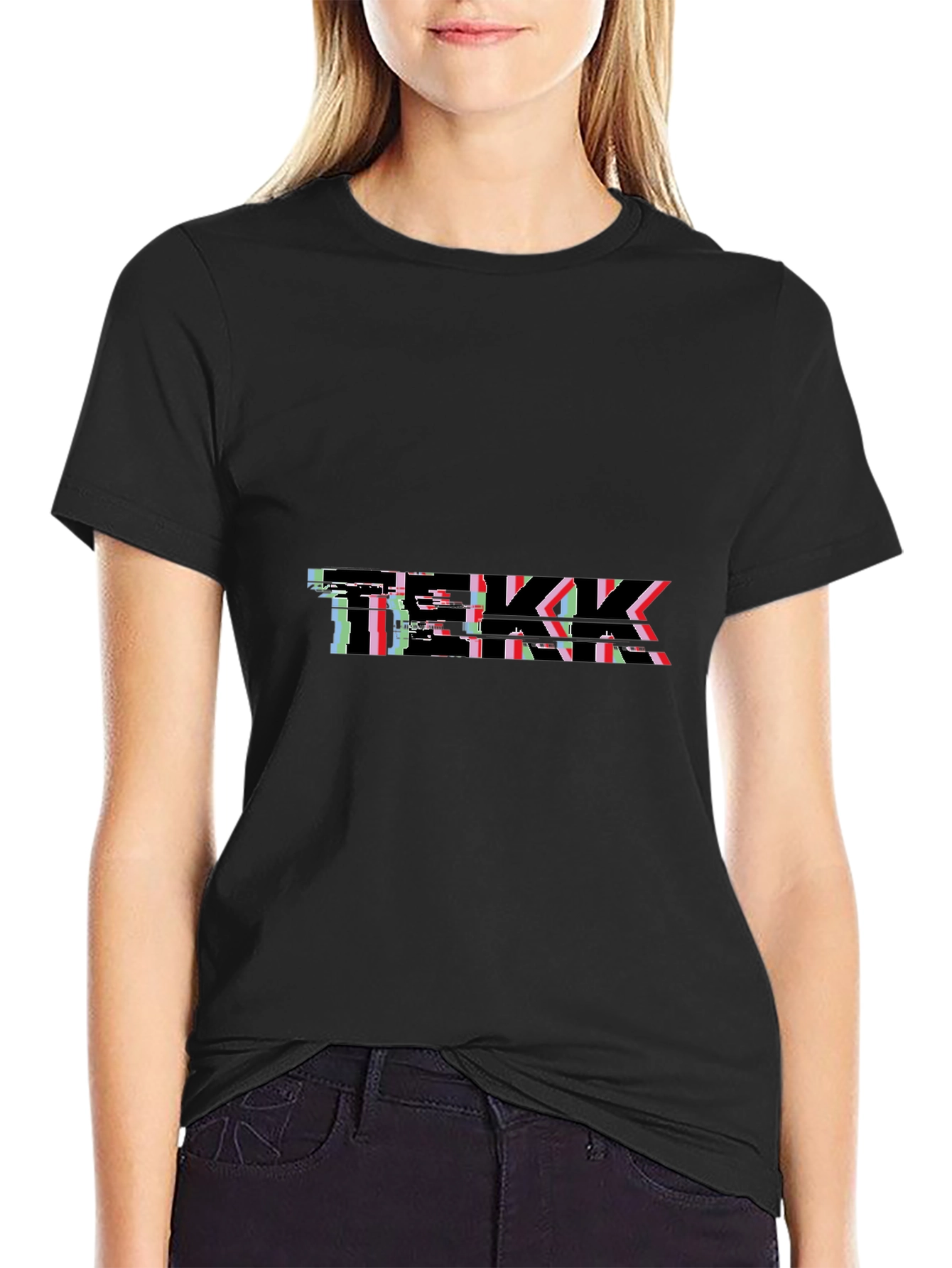 Mens Black Glitch TEKK T-Shirt
