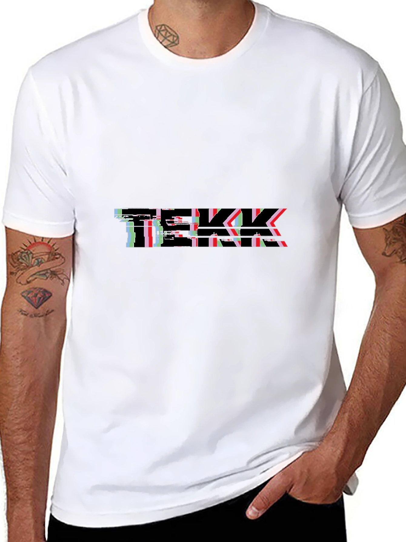 Mens Black Glitch TEKK T-Shirt