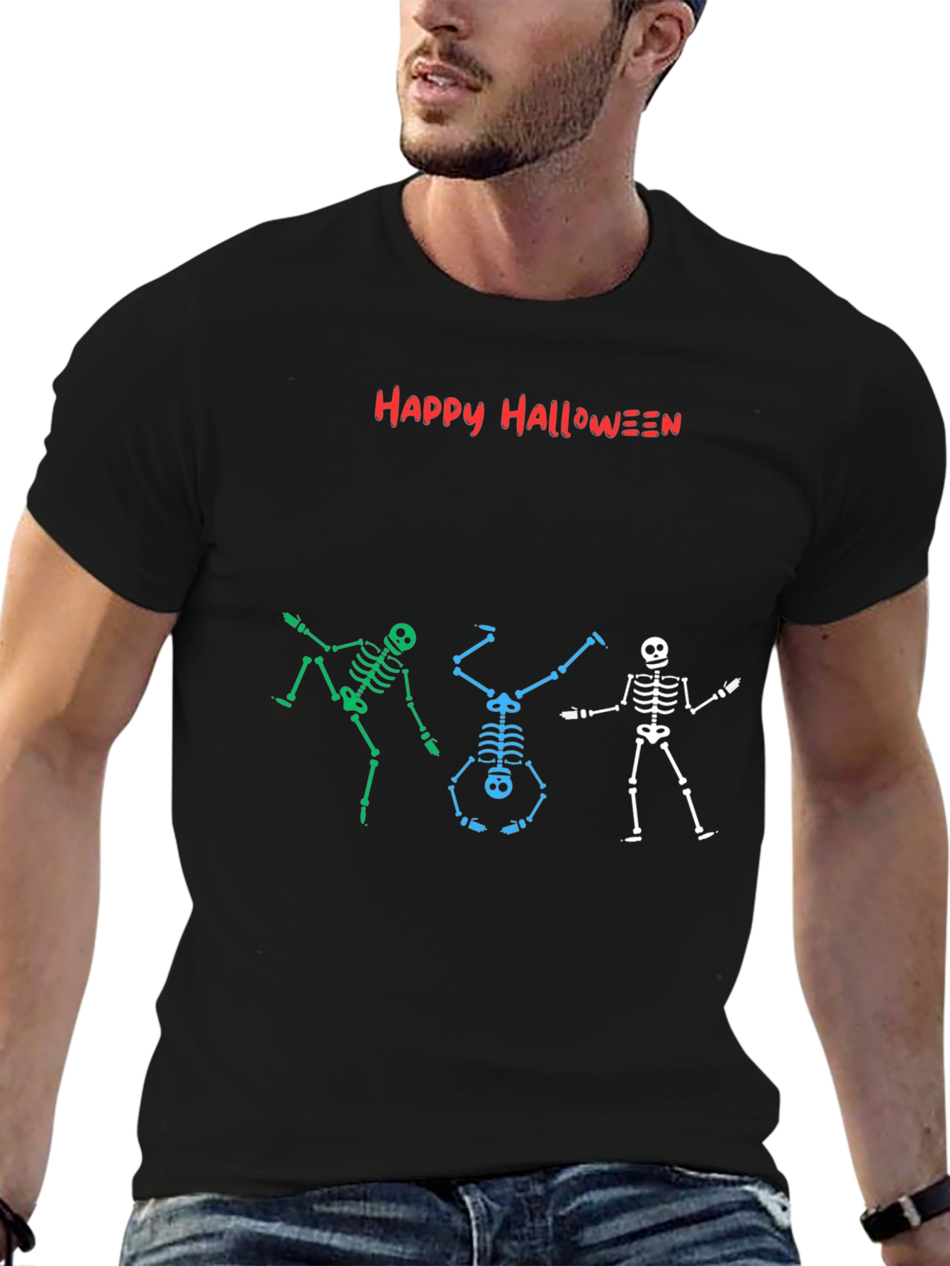 Happy Halloween Skeleton Dance Graphic Tee