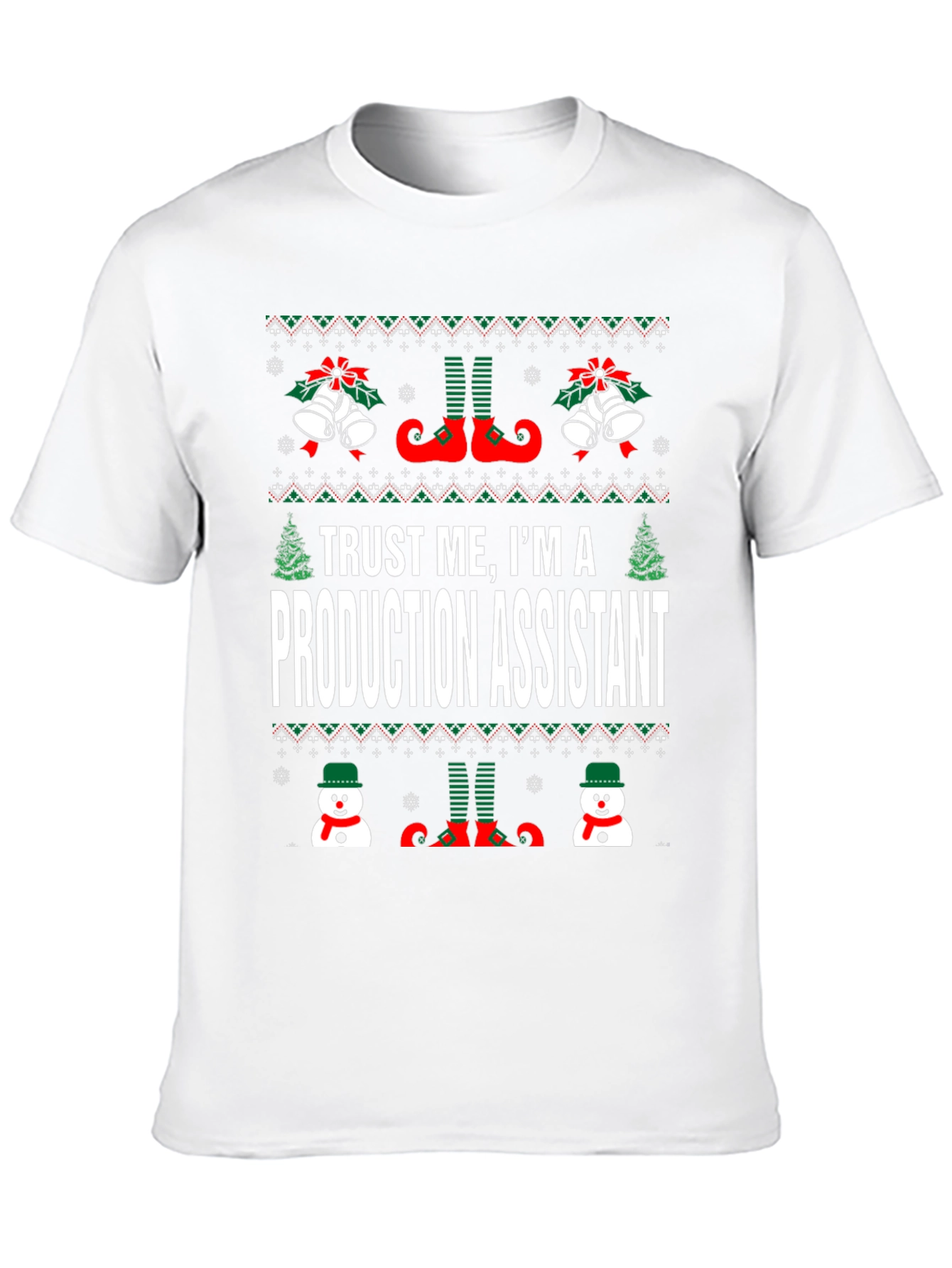 Production Assistant Ugly Christmas T-Shirt