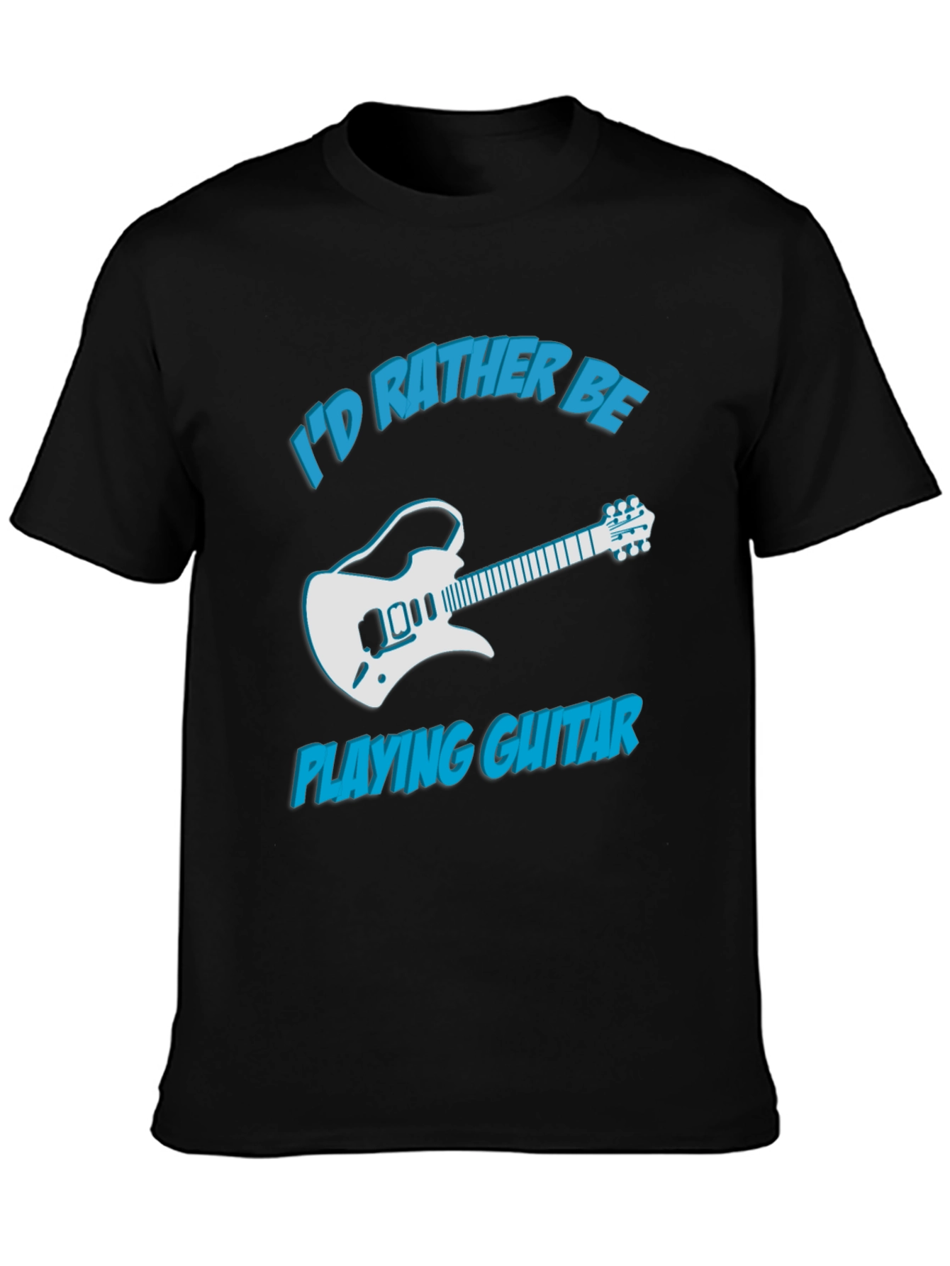 Id Rather Be Playing Guitar Graphic Tee