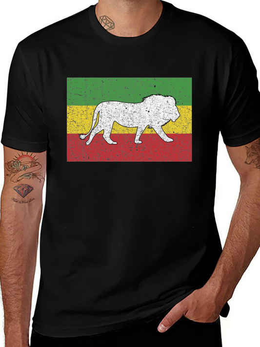 Rasta Lion T-Shirt - Reggae Colors
