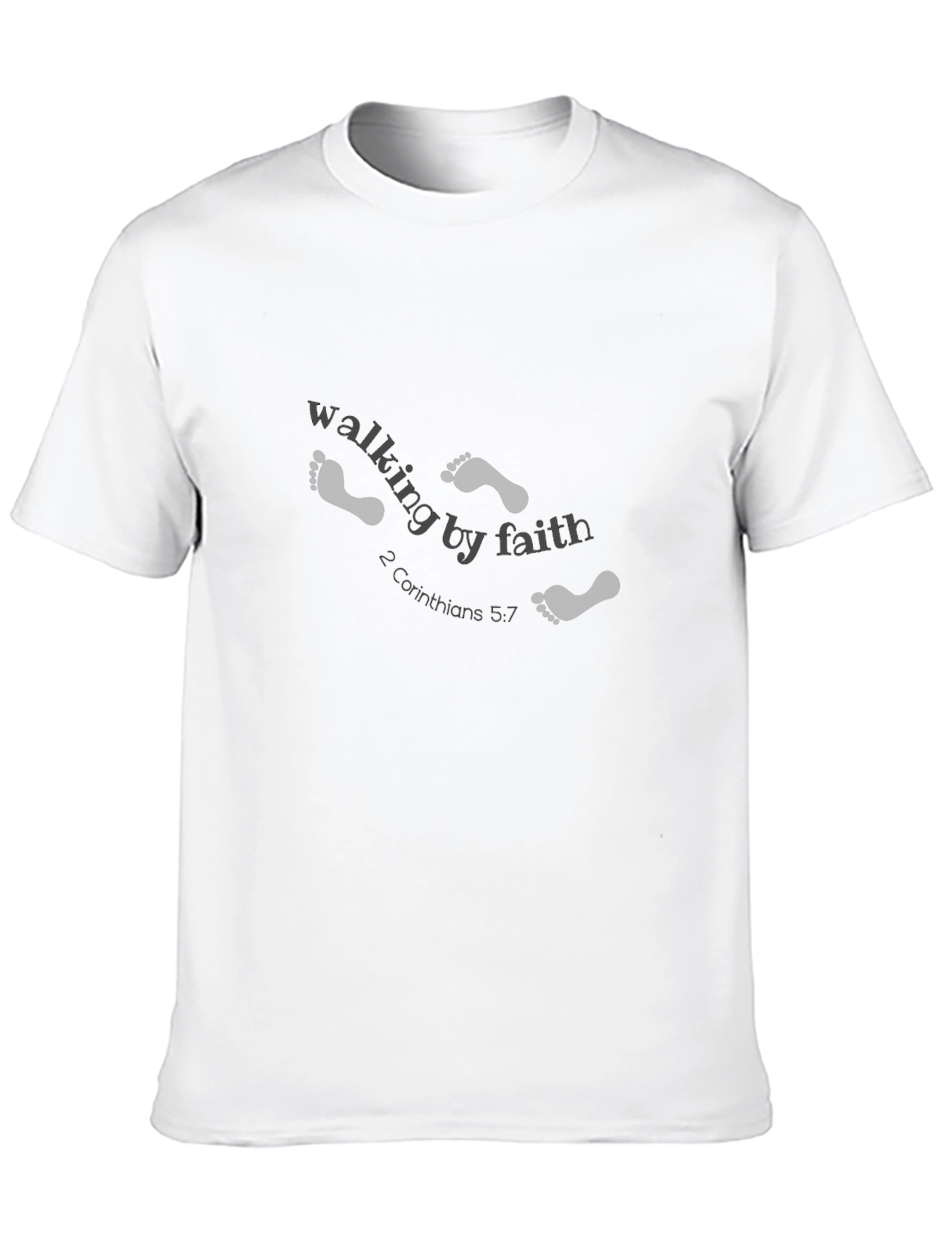 Walking By Faith T-Shirt Religious Tee
