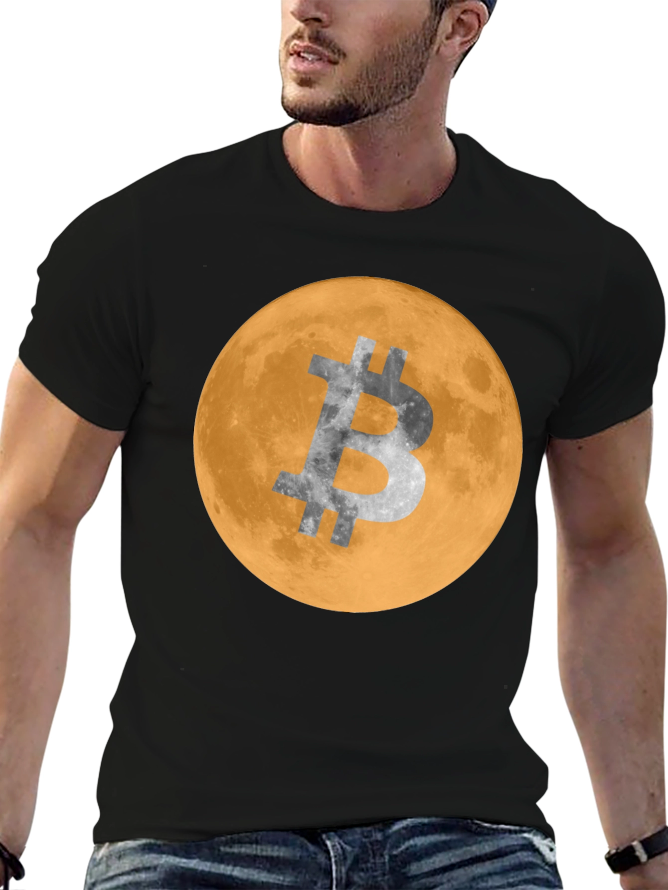 Bitcoin Moon Graphic Tee - Crypto Style