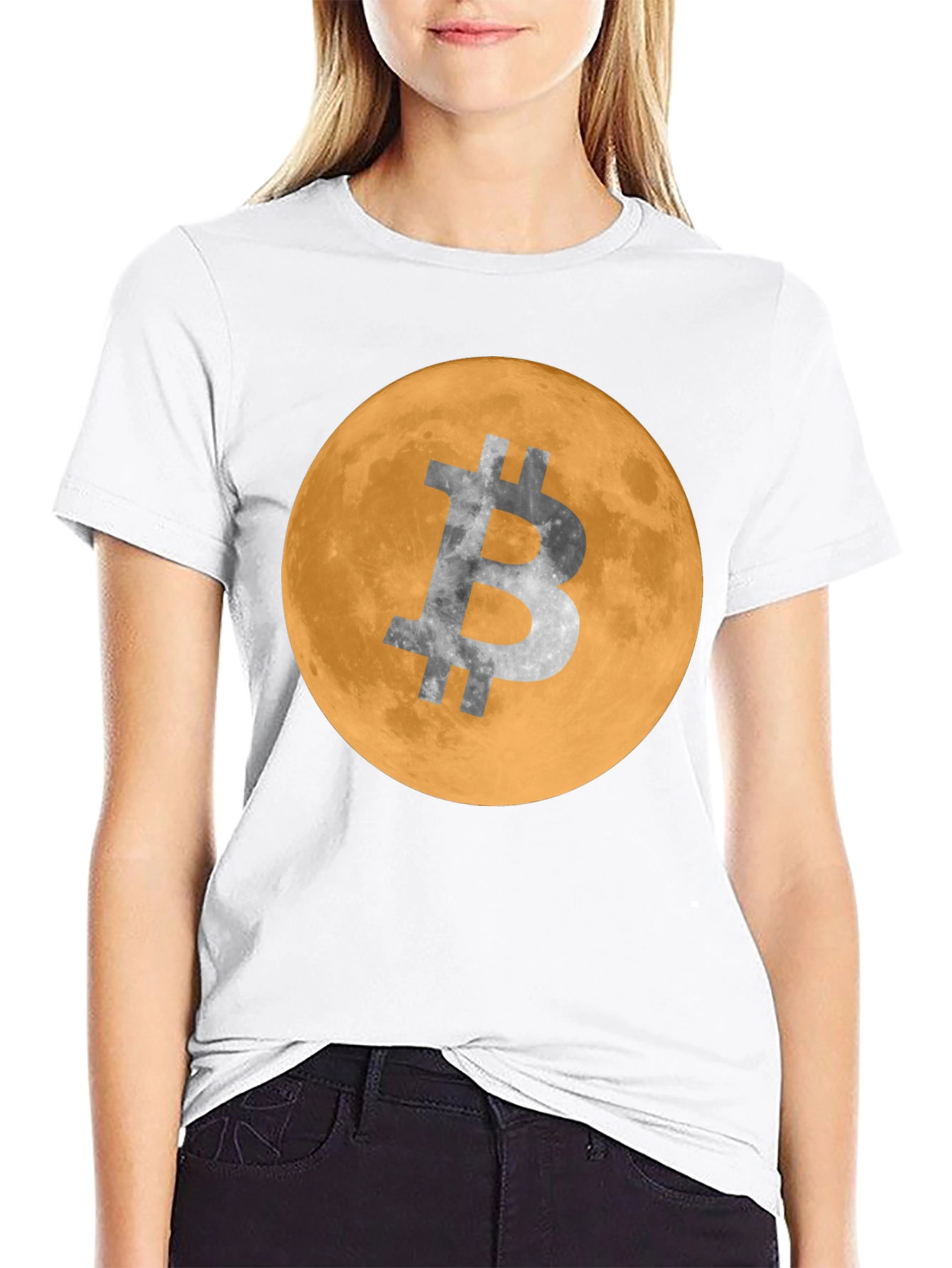 Bitcoin Moon Graphic Tee - Crypto Style