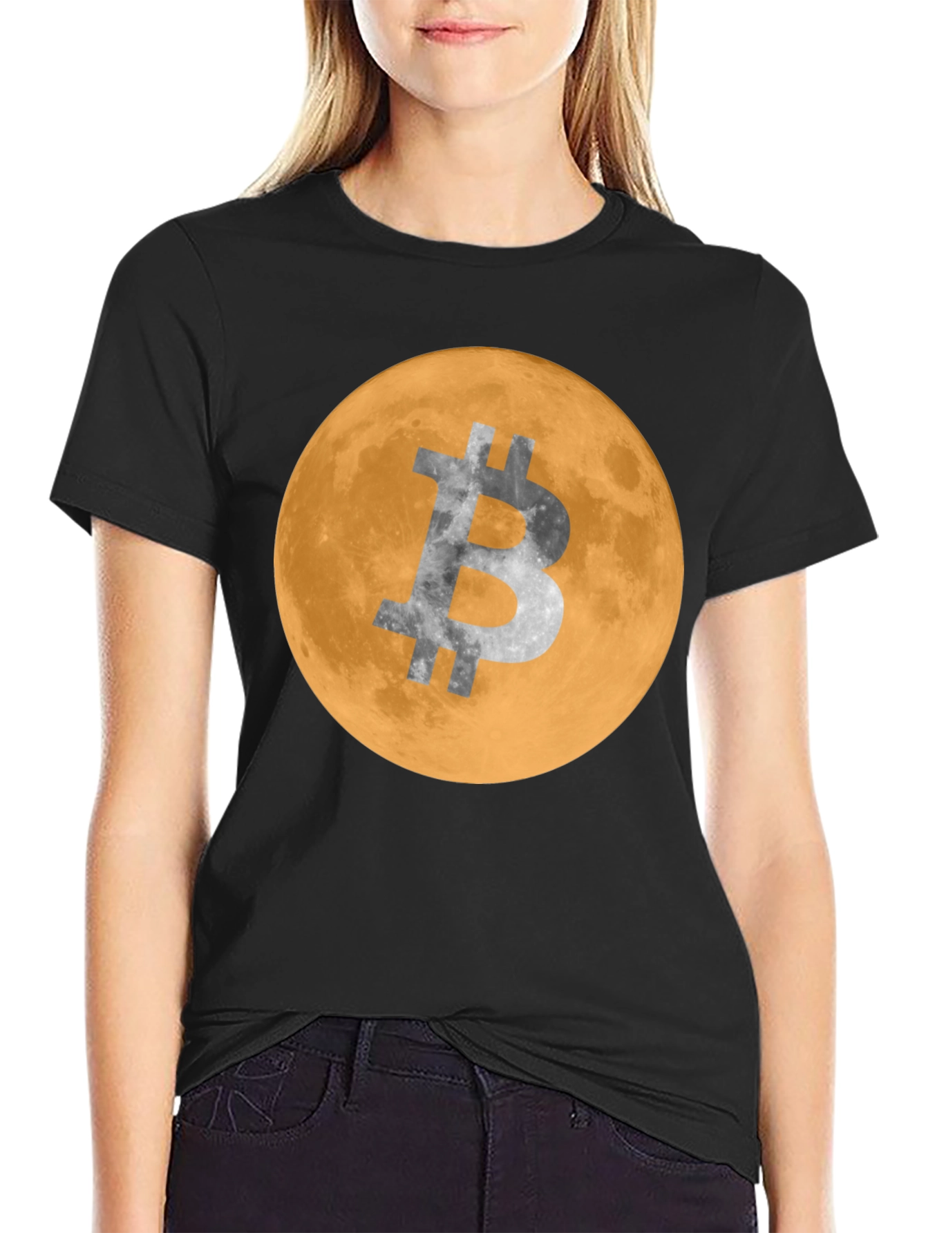 Bitcoin Moon Graphic Tee - Crypto Style