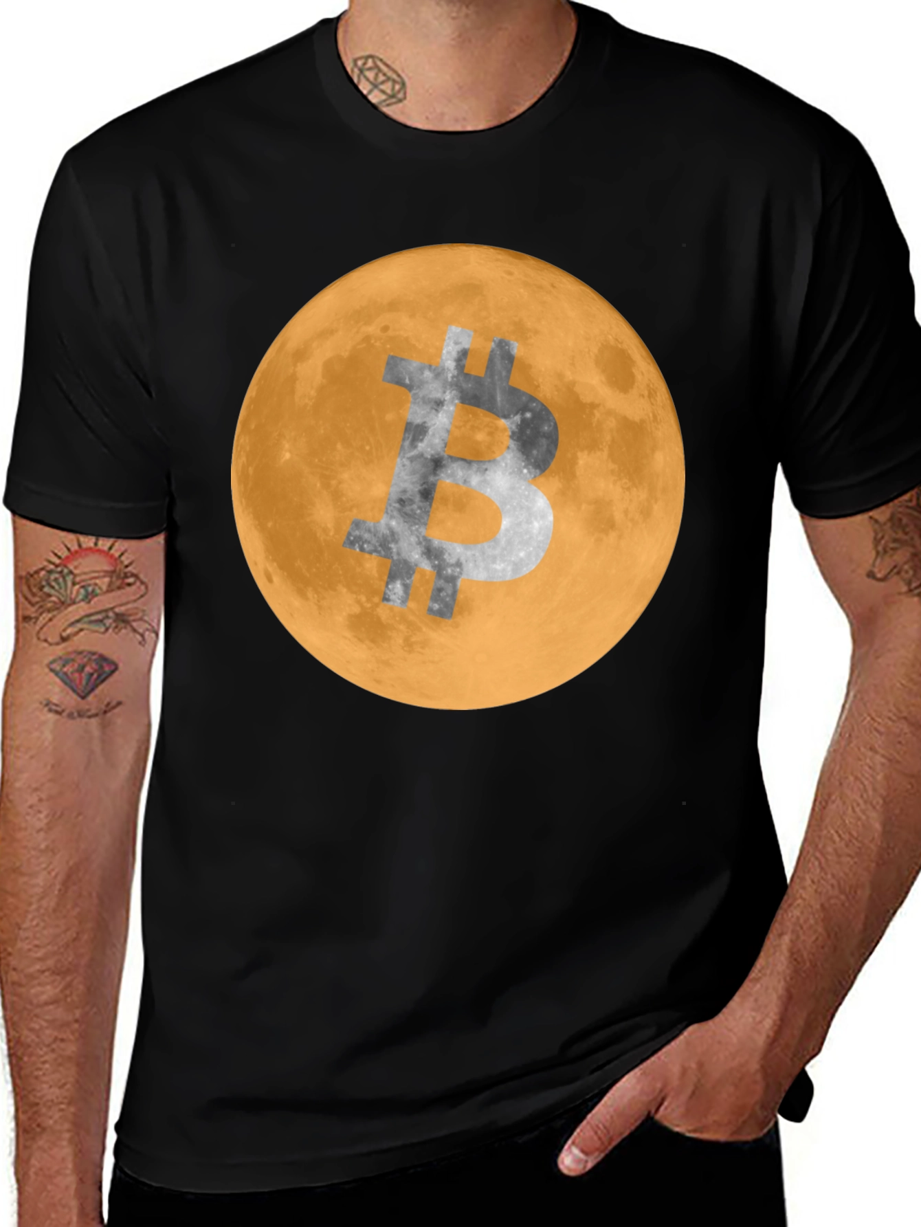 Bitcoin Moon Graphic Tee - Crypto Style