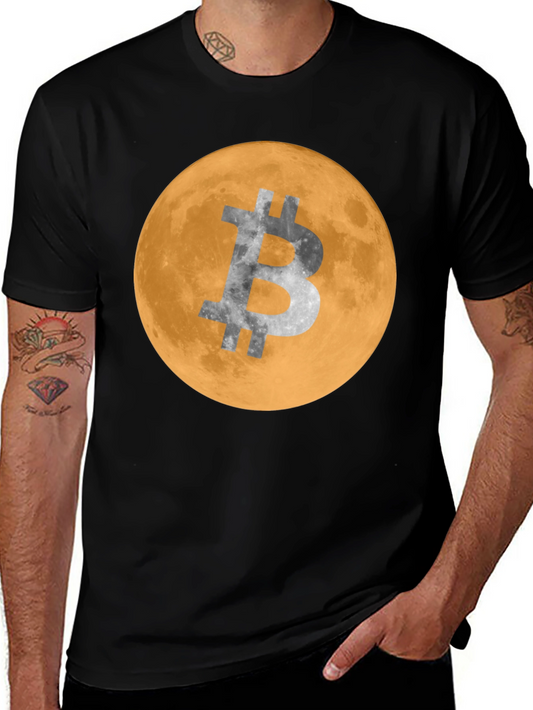 Bitcoin Moon Graphic Tee - Crypto Style