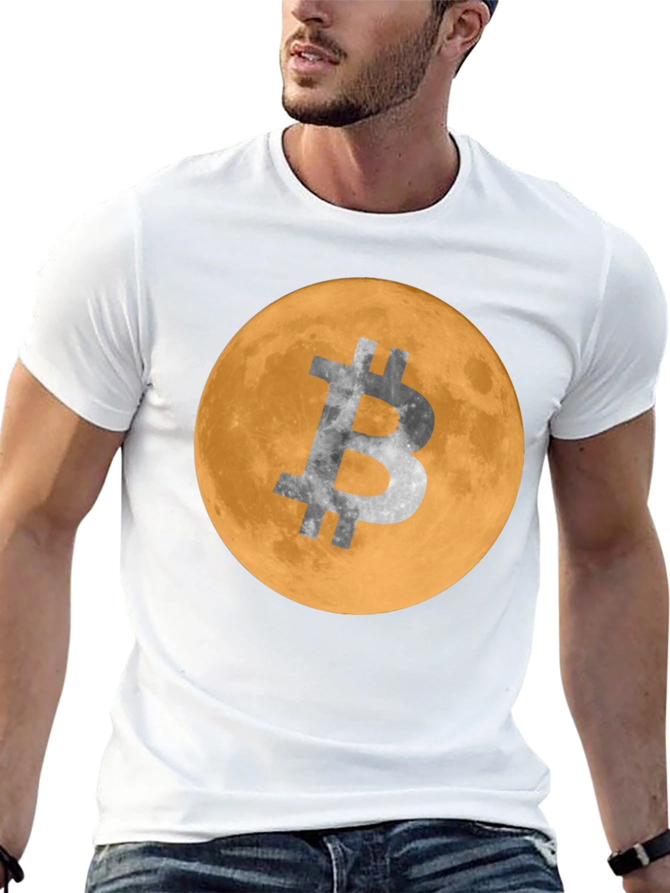 Bitcoin Moon Graphic Tee - Crypto Style