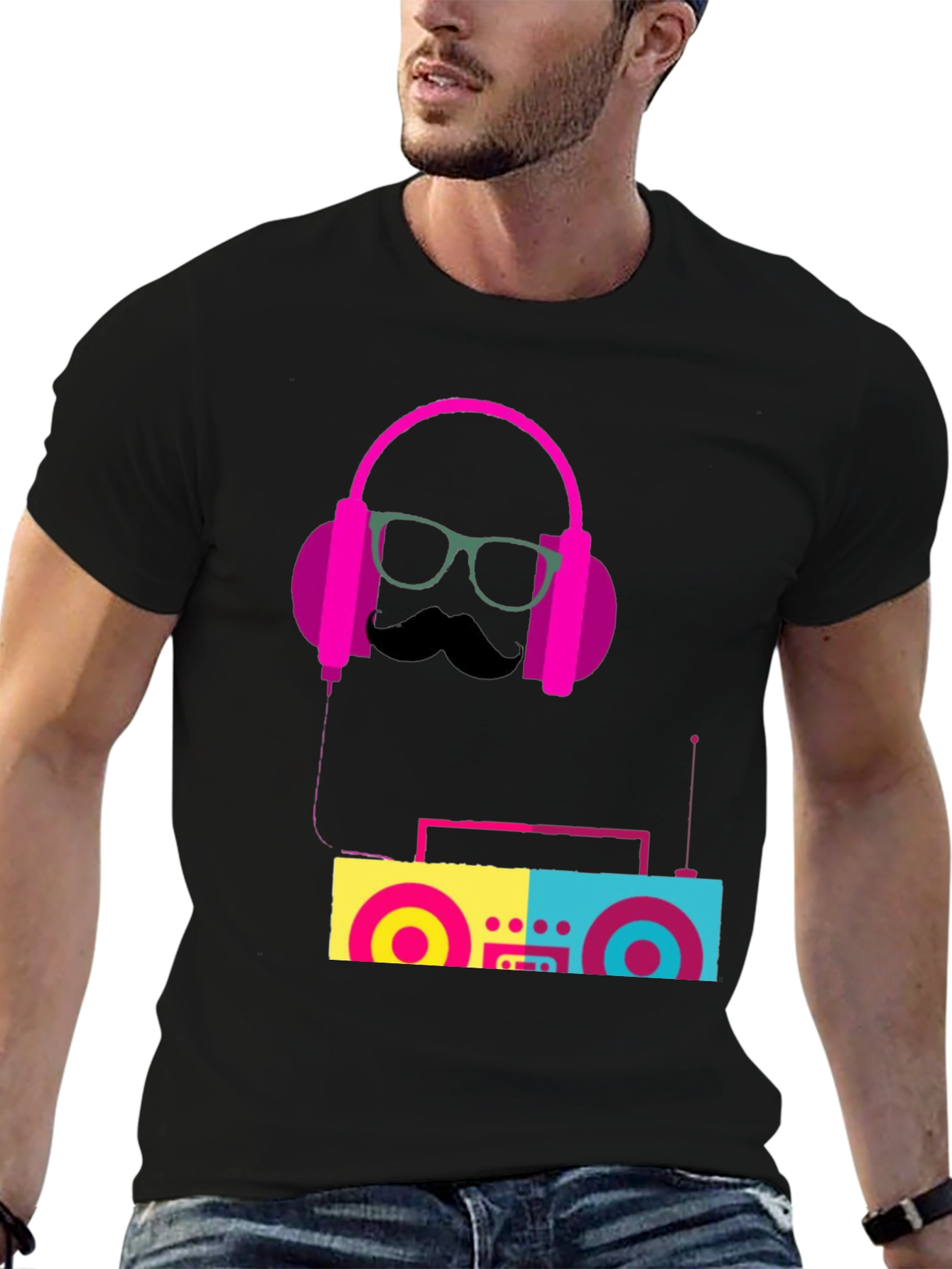 Retro Beats T-Shirt: Cool Boombox Graphic Tee