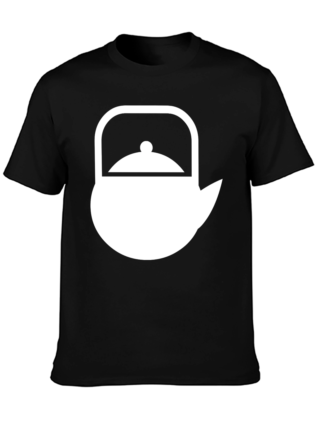 Stylish Teapot Graphic T-Shirt - Black