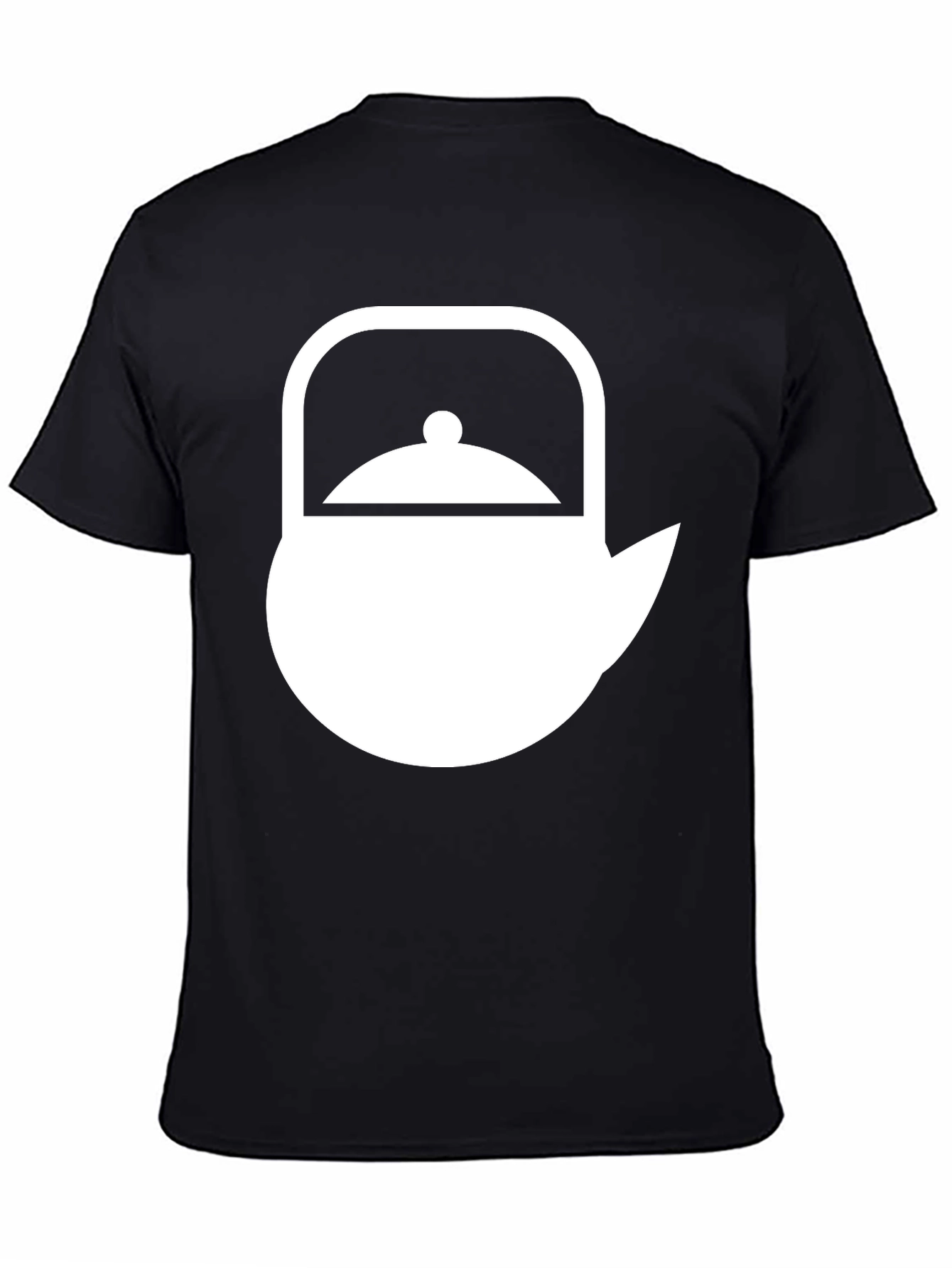 Stylish Teapot Graphic T-Shirt - Black
