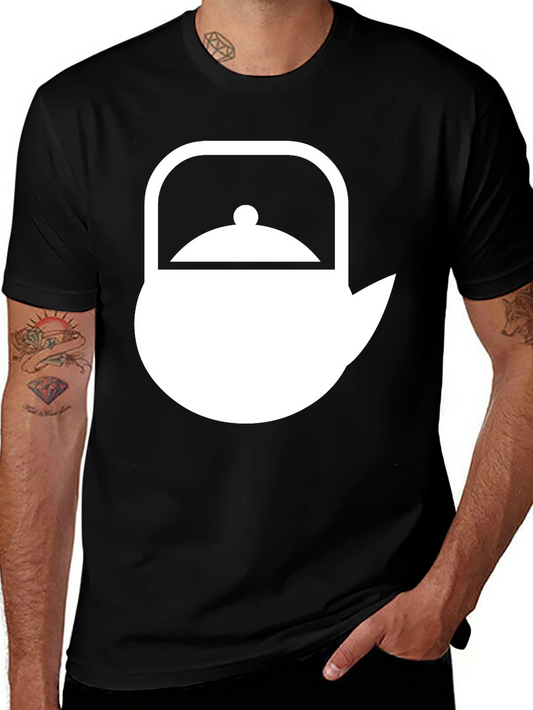 Stylish Teapot Graphic T-Shirt - Black