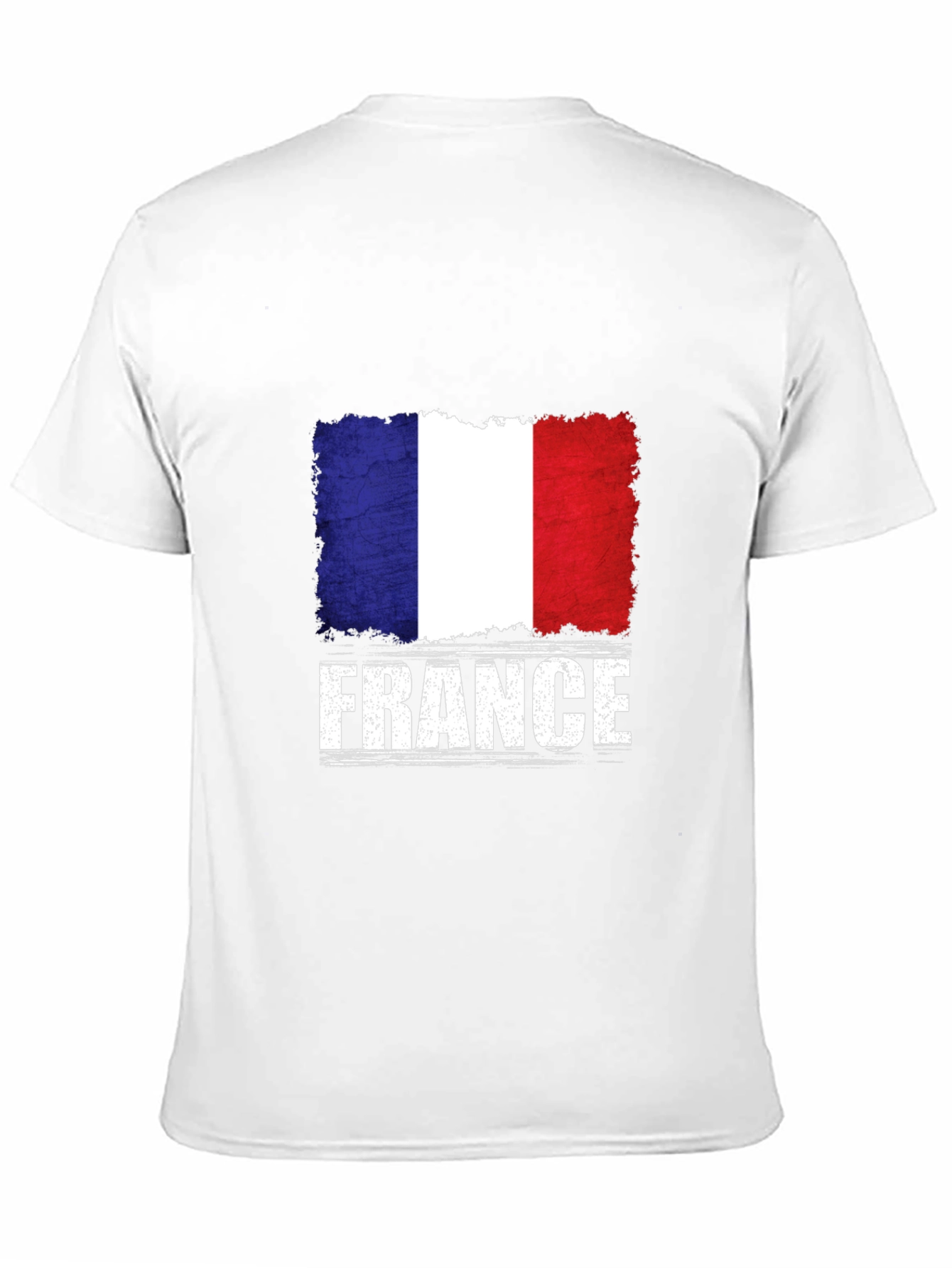 France Flag Graphic T-Shirt - Distressed Print