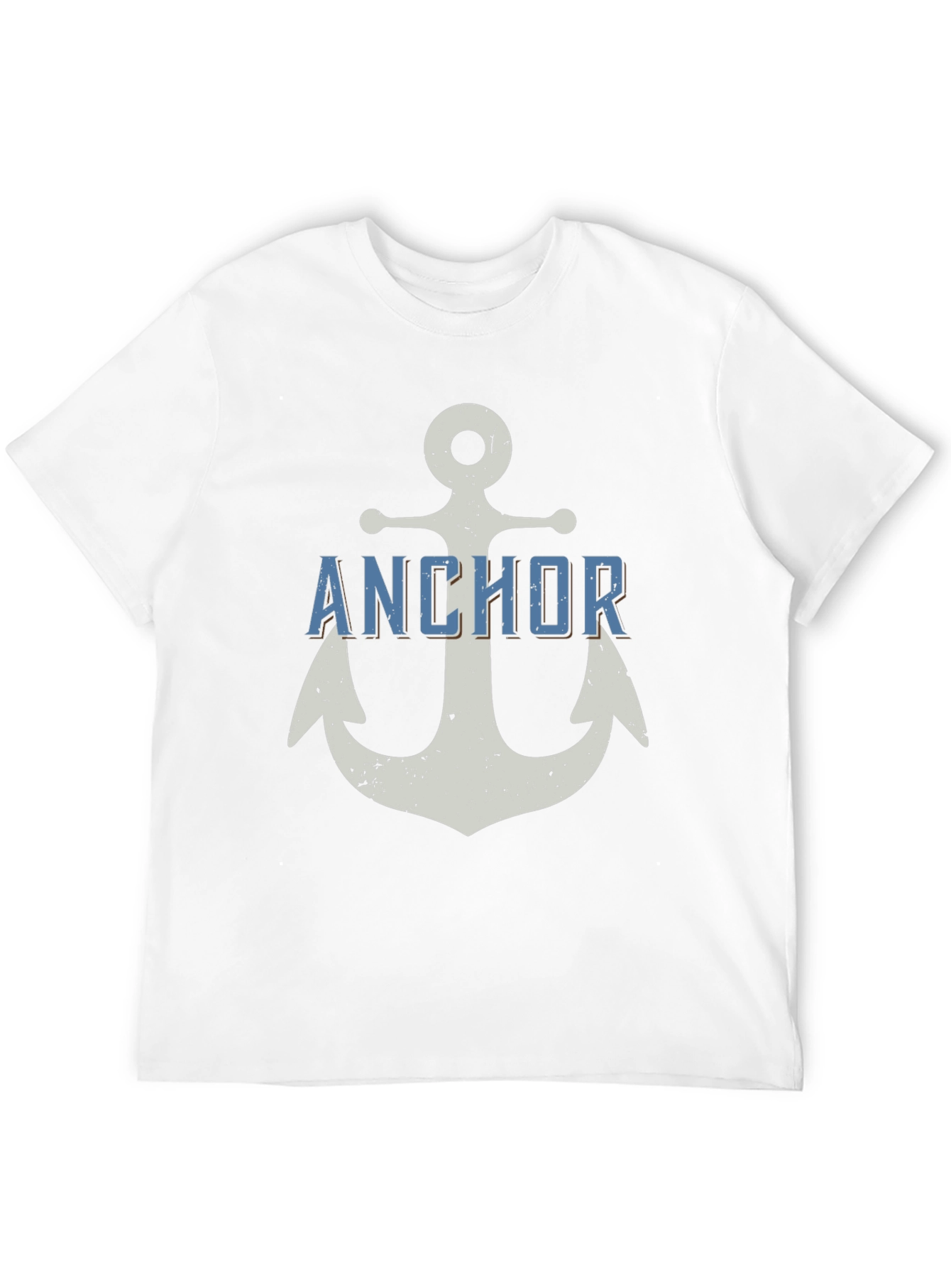 Anchor Graphic Print Mens Black T-Shirt