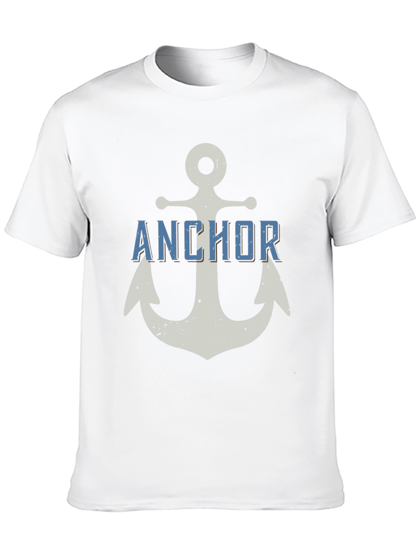 Anchor Graphic Print Mens Black T-Shirt
