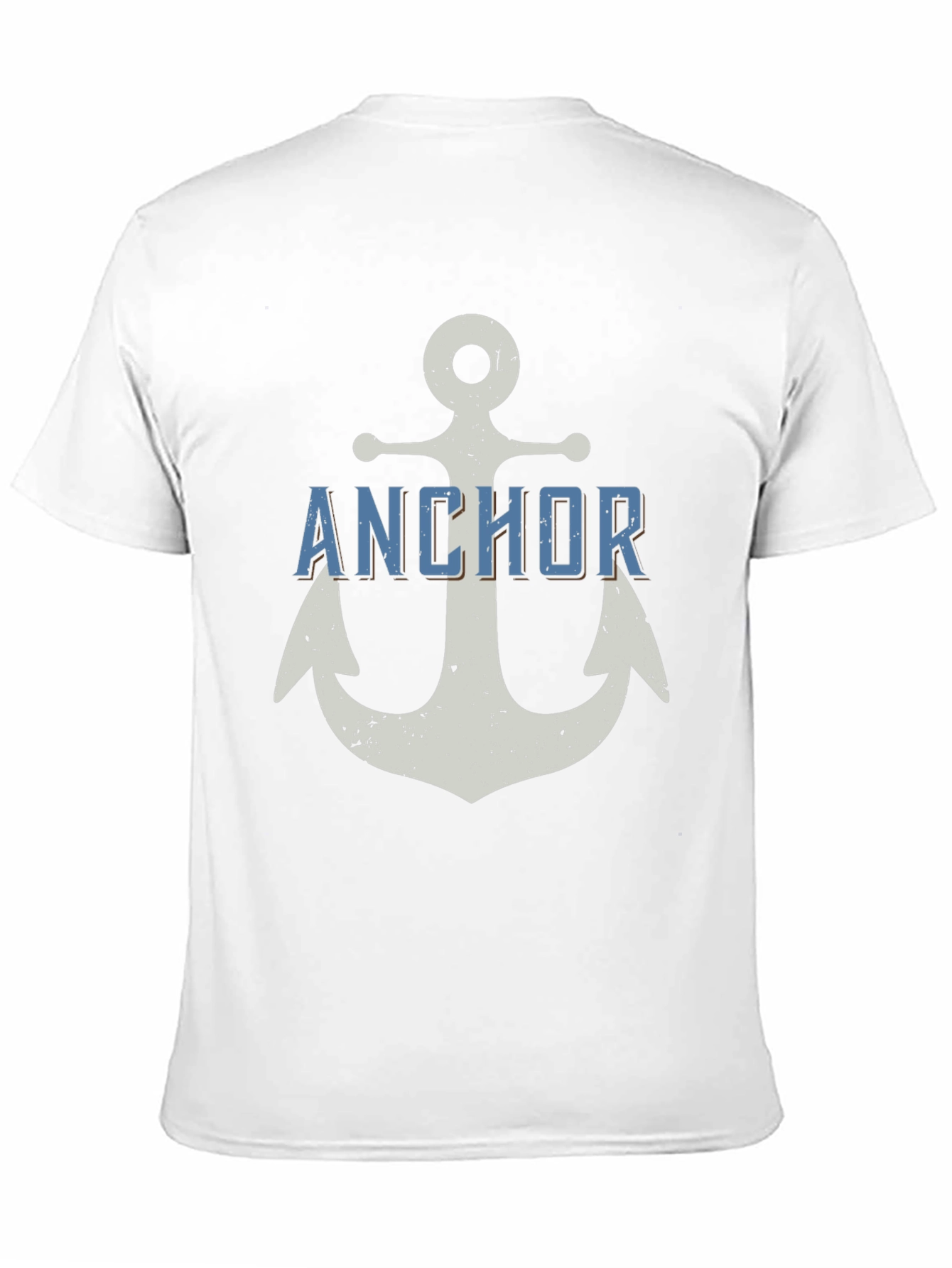 Anchor Graphic Print Mens Black T-Shirt