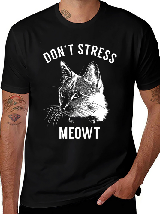 Dont Stress Meowt Cat T-Shirt - Funny Cat Lover Tee